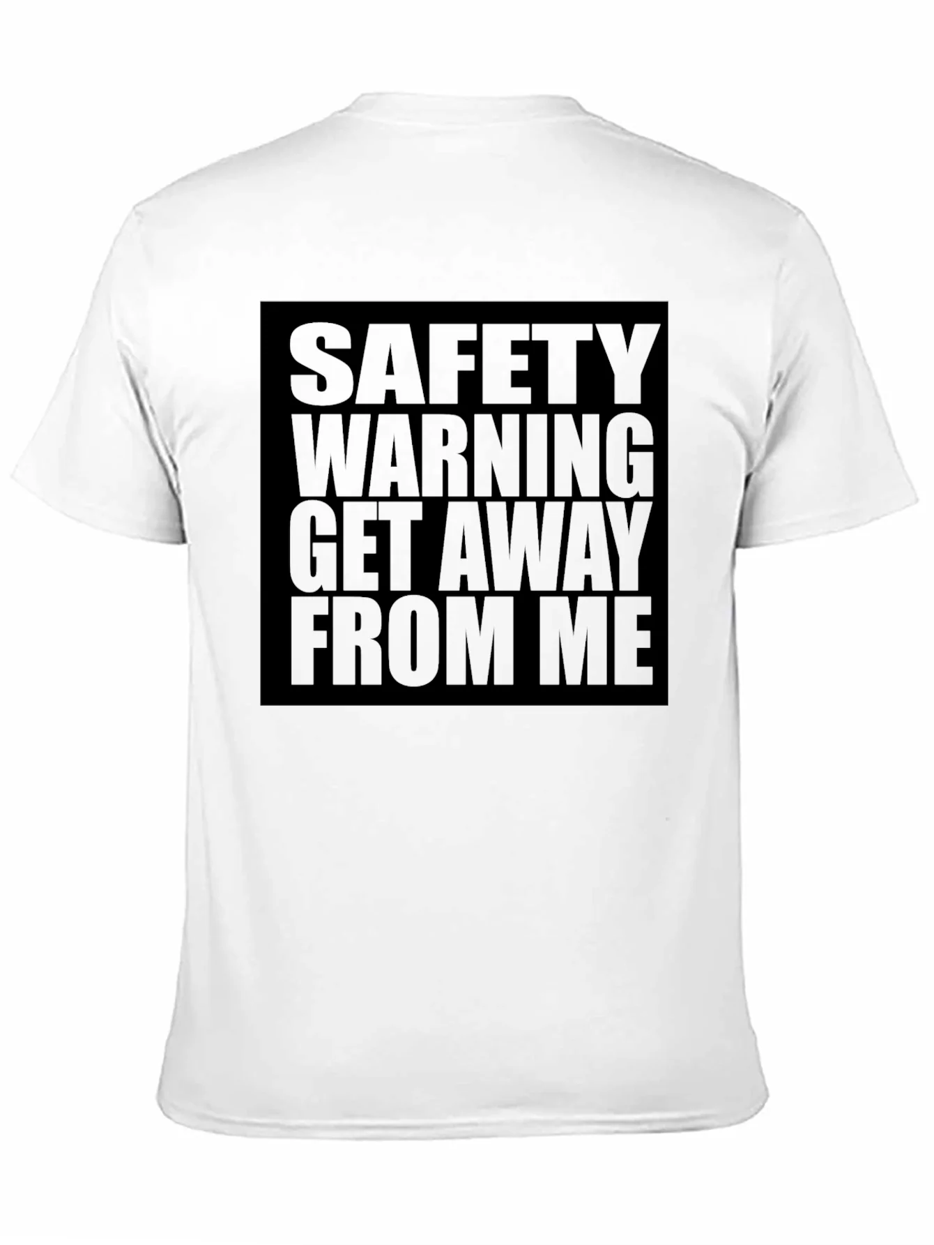 Camiseta Negra: Safety Warning - Get Away From Me