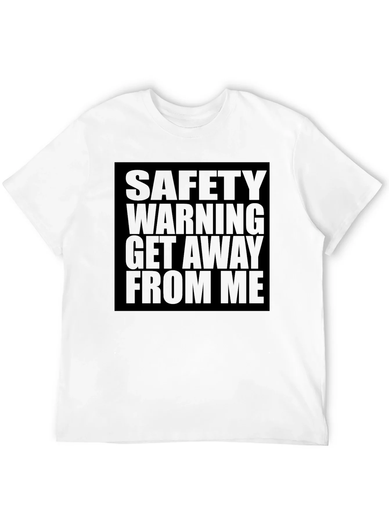 Camiseta Negra: Safety Warning - Get Away From Me