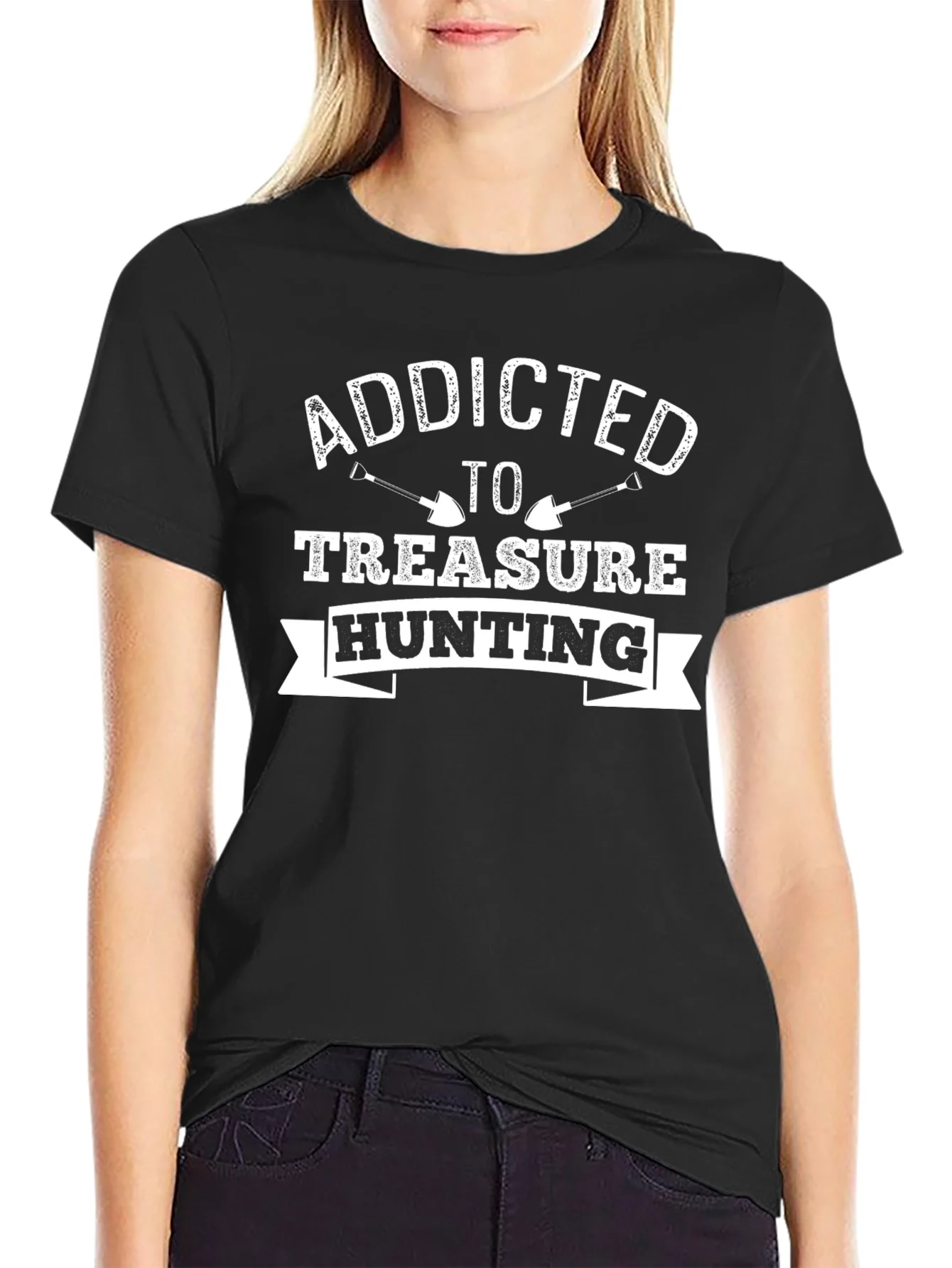 Rebbecca Addicted to Treasure Hunting Black T-Shirt