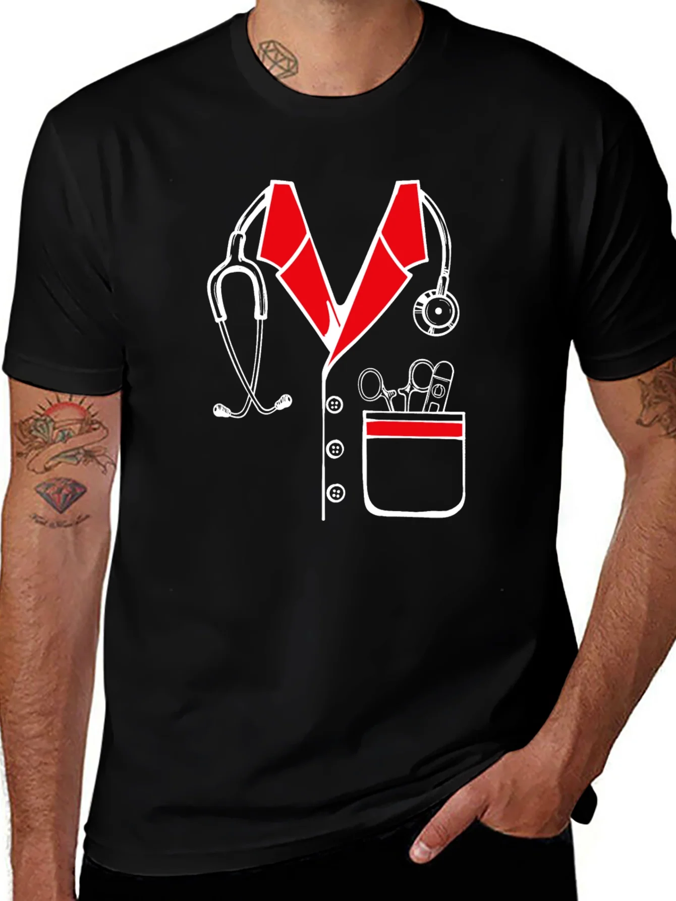 Camiseta Dise?o M¨¦dico Estetoscopio Divertida
