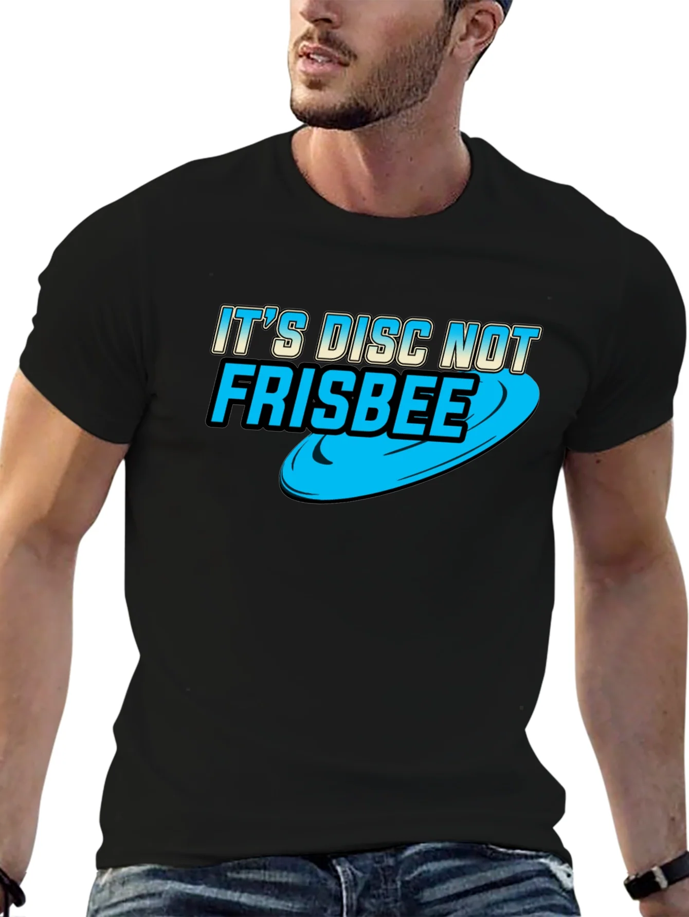 Rebbecca Its Disc Not Frisbee - Black Cotton Tee