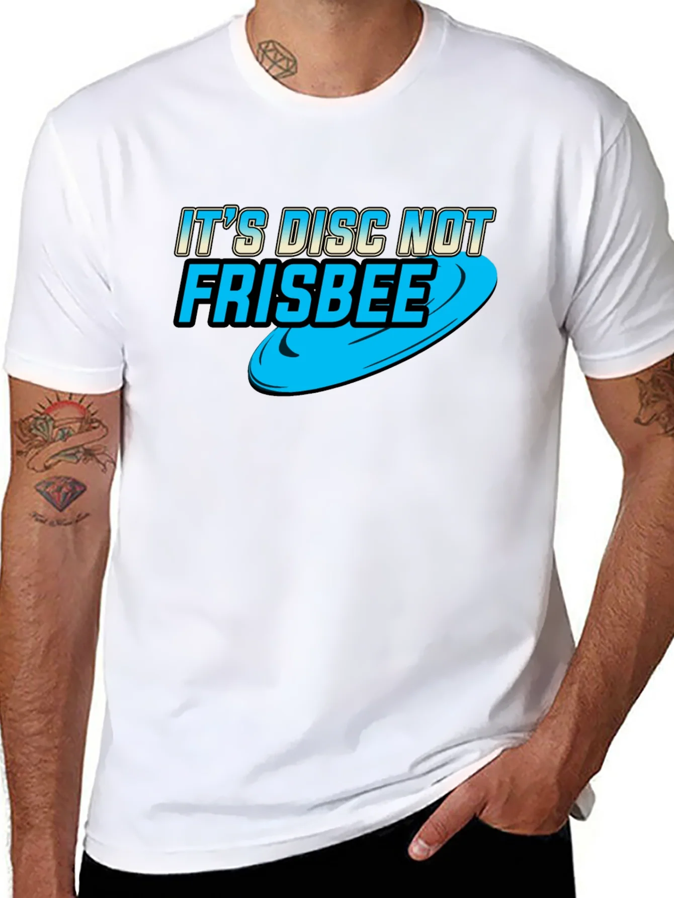 Rebbecca Its Disc Not Frisbee - Black Cotton Tee