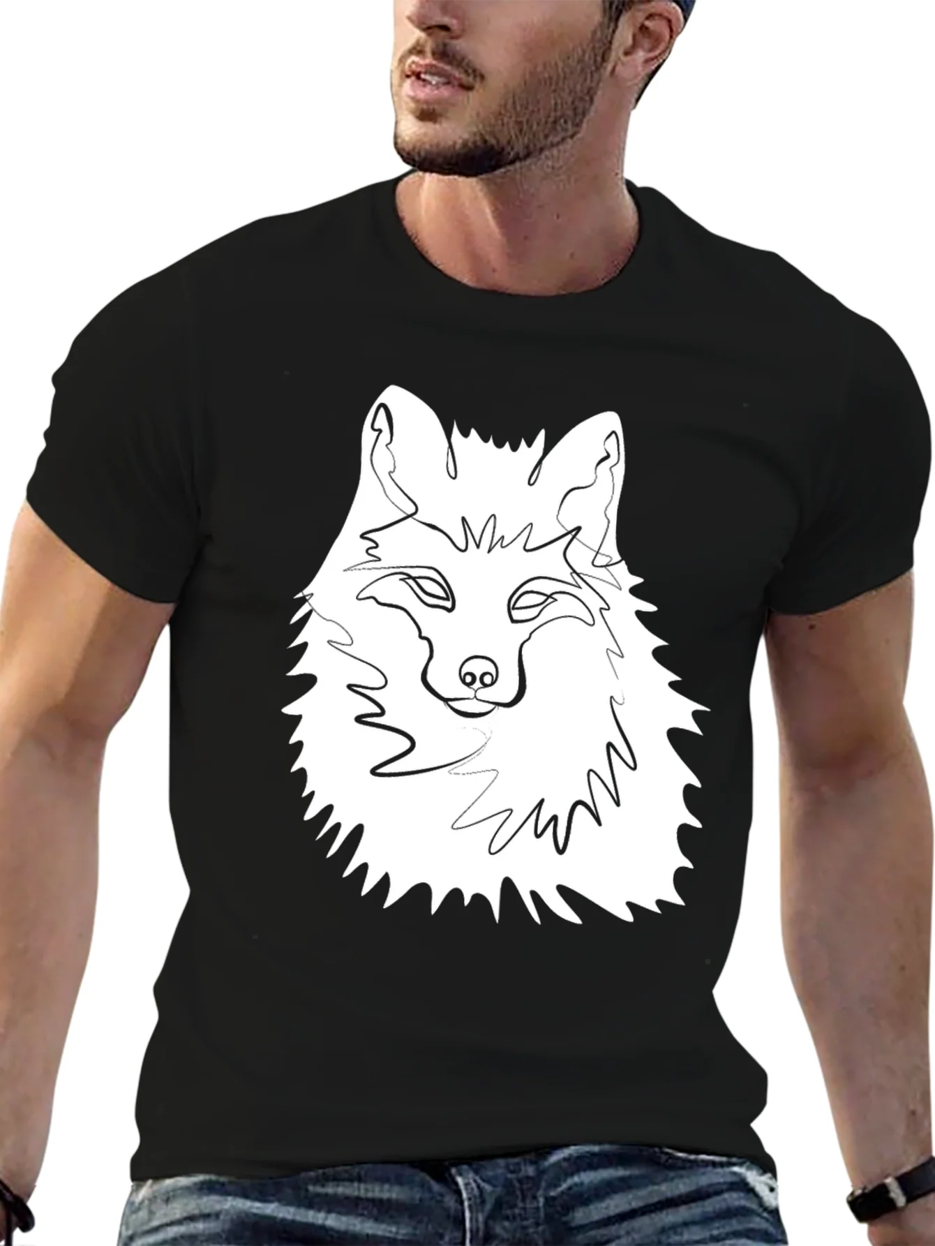 Rebbecca Fox Graphic Tee - Modern Line Art Design