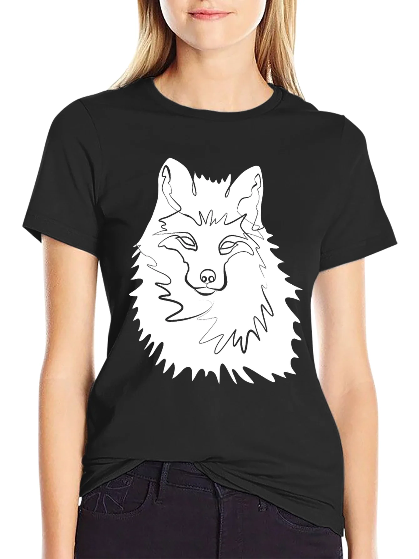 Rebbecca Fox Graphic Tee - Modern Line Art Design