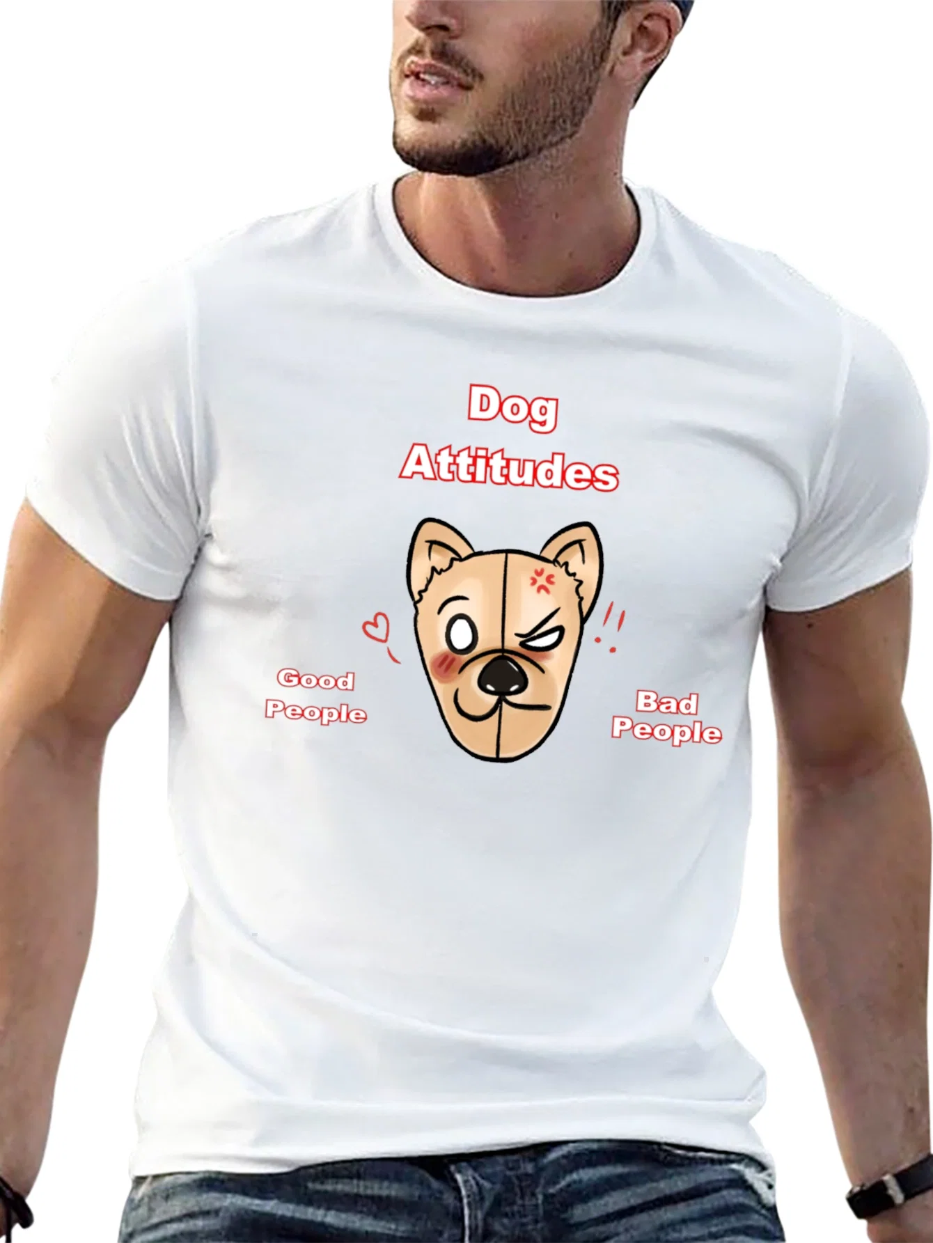 Rebbecca Dog Attitudes Graphic T-Shirt