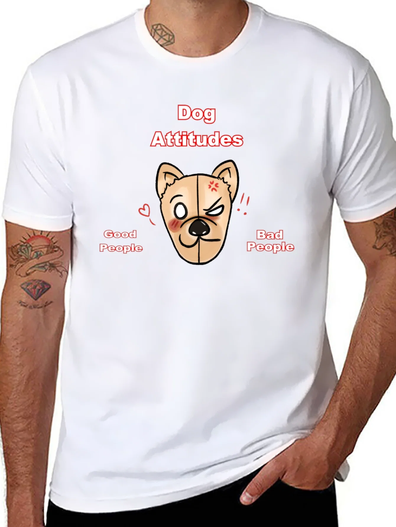Rebbecca Dog Attitudes Graphic T-Shirt