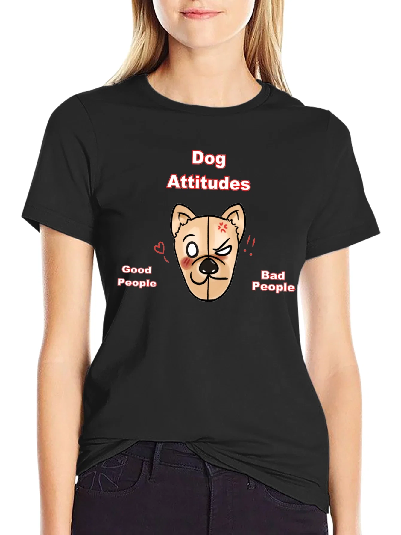 Rebbecca Dog Attitudes Graphic T-Shirt