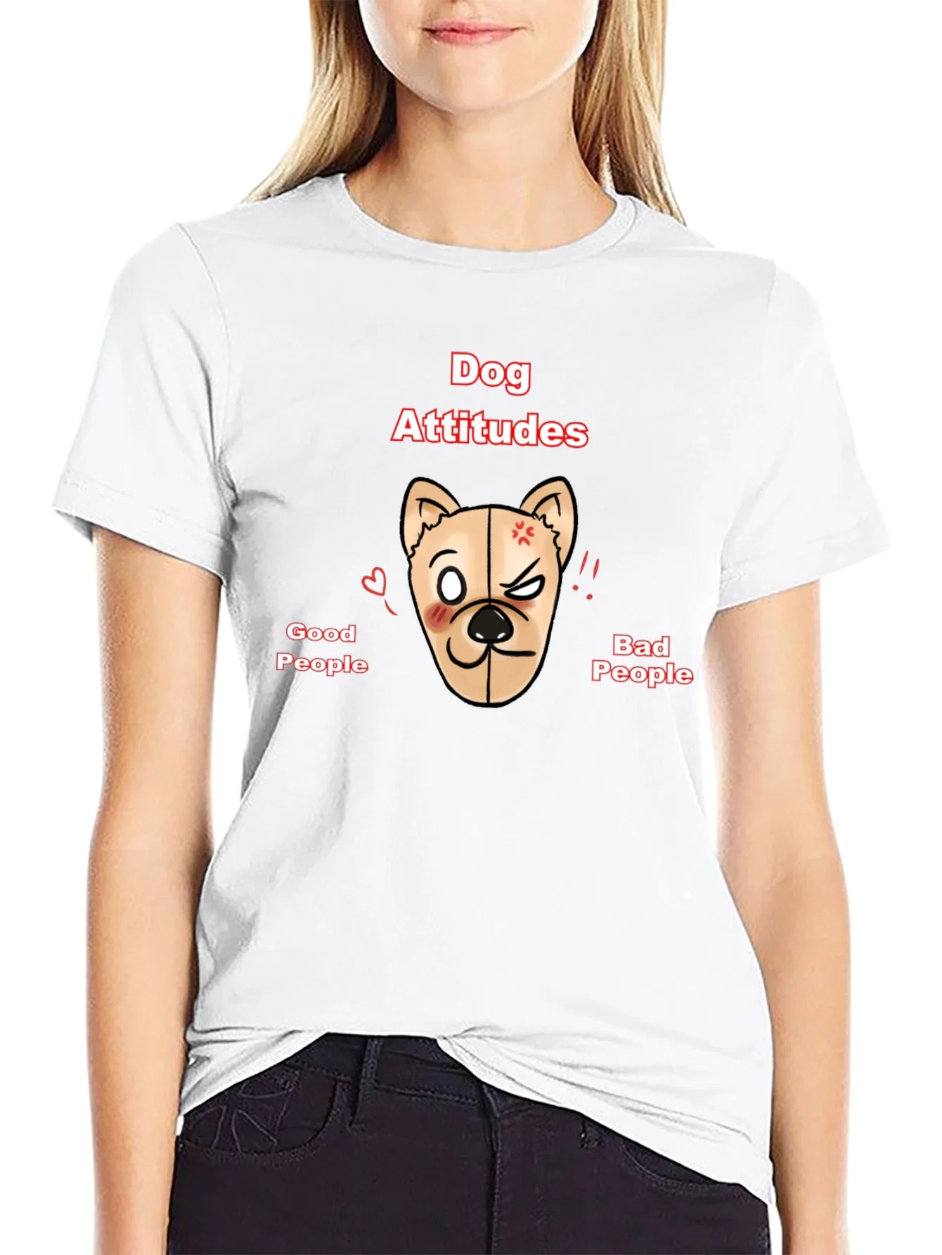 Rebbecca Dog Attitudes Graphic T-Shirt