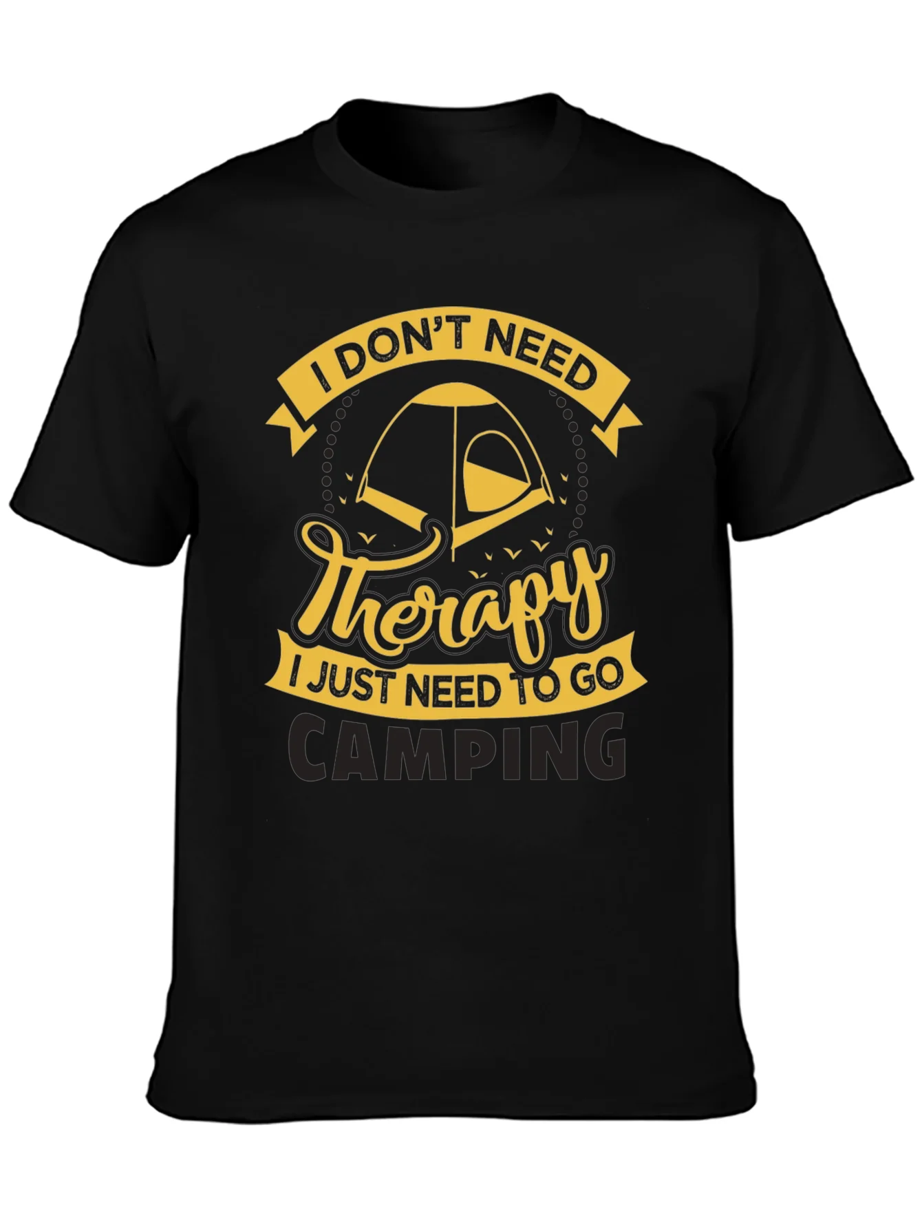 Rebbecca Camping Therapy Black T-Shirt
