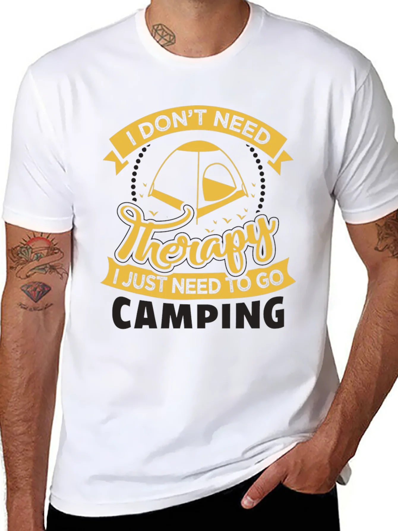 Rebbecca Camping Therapy Black T-Shirt