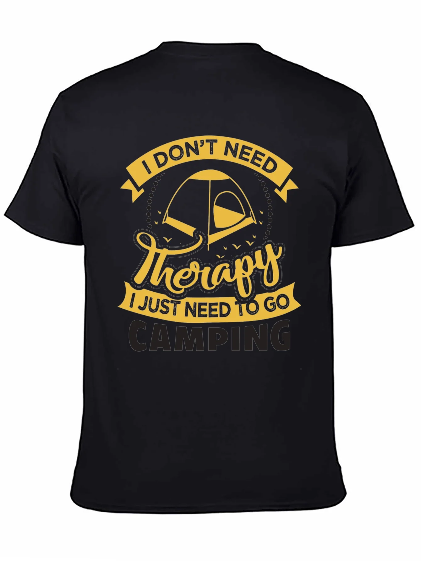 Rebbecca Camping Therapy Black T-Shirt