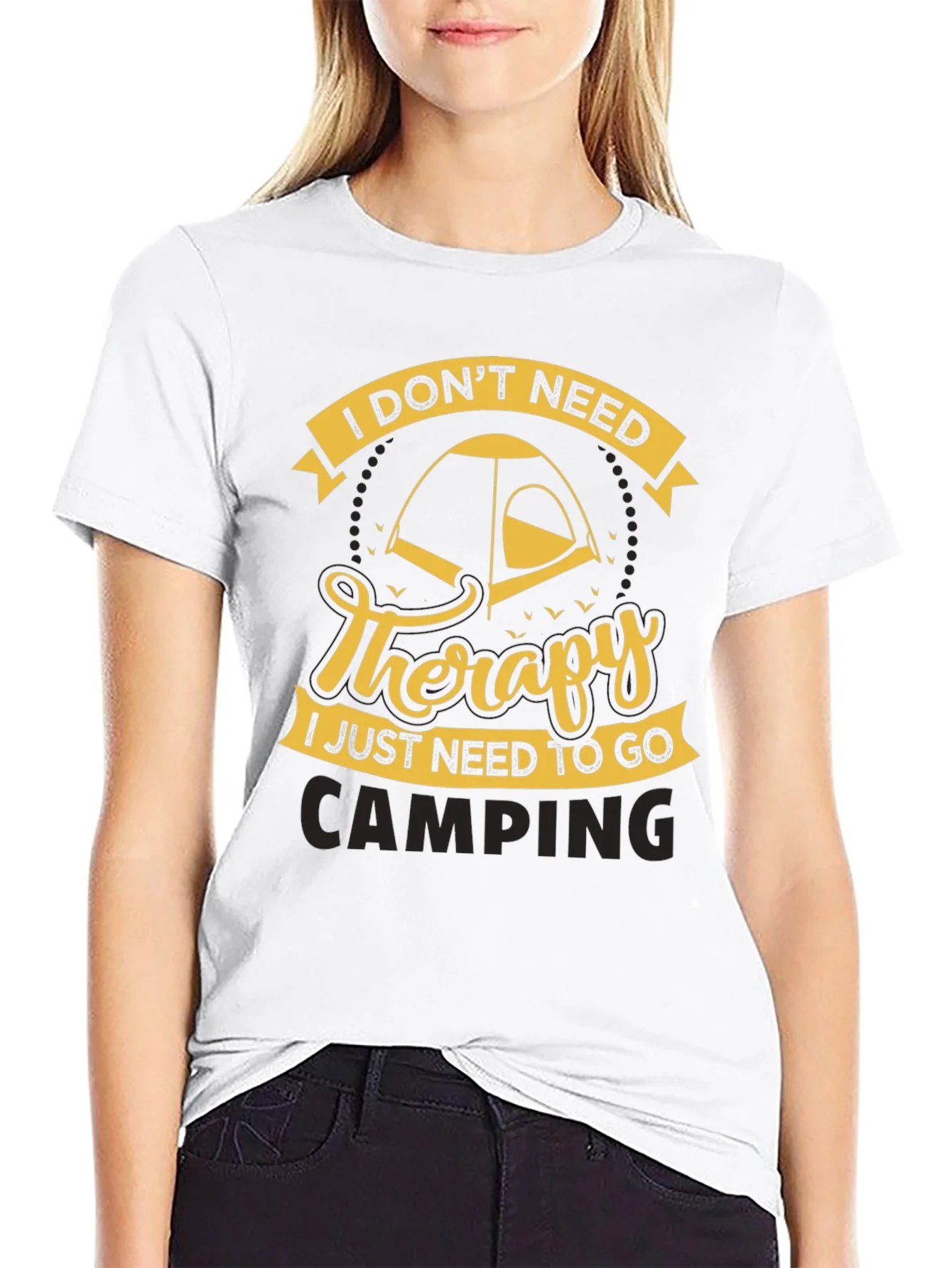 Rebbecca Camping Therapy Black T-Shirt