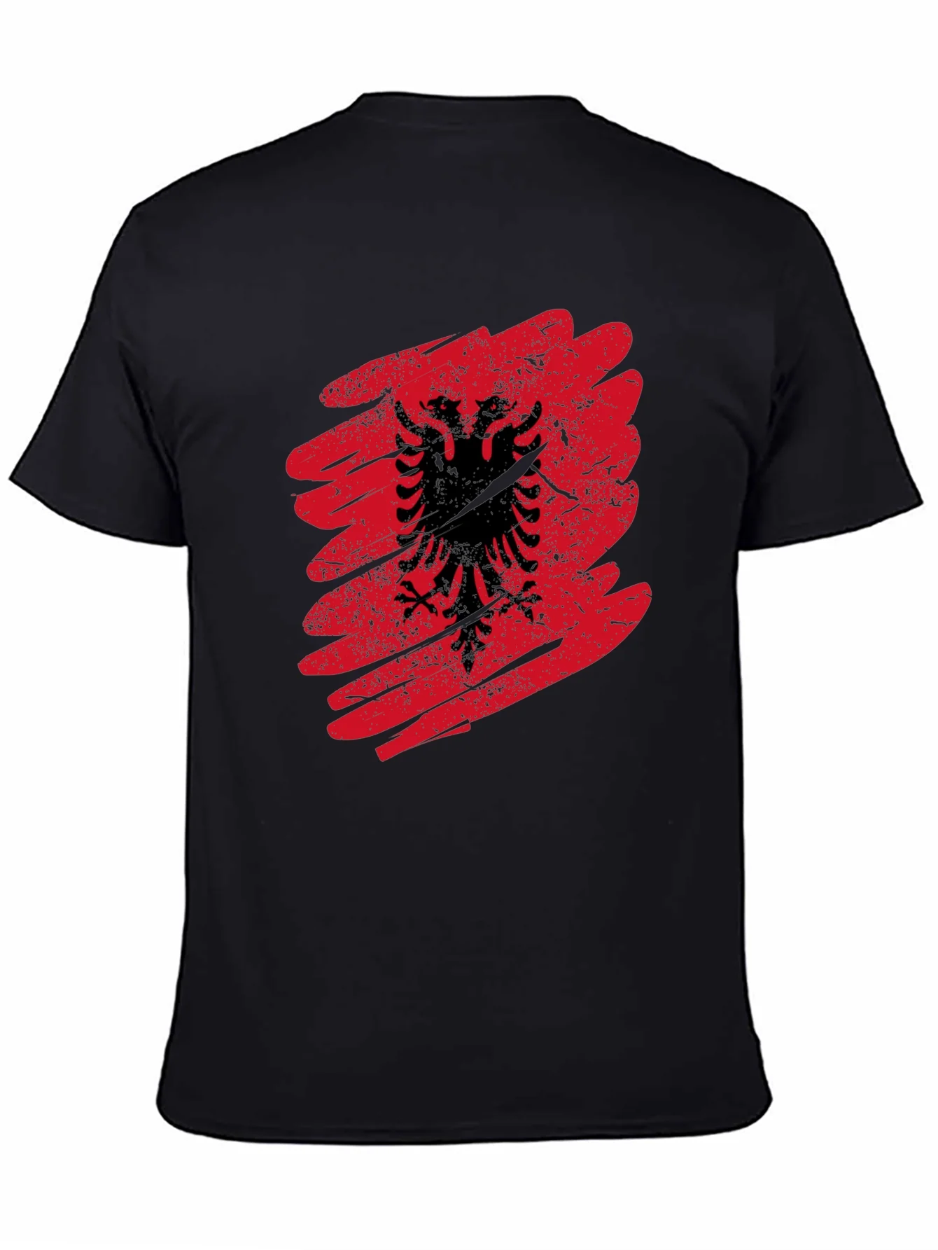 Rebbecca Albania Flag Graphic Tee - Mens Black T-Shirt