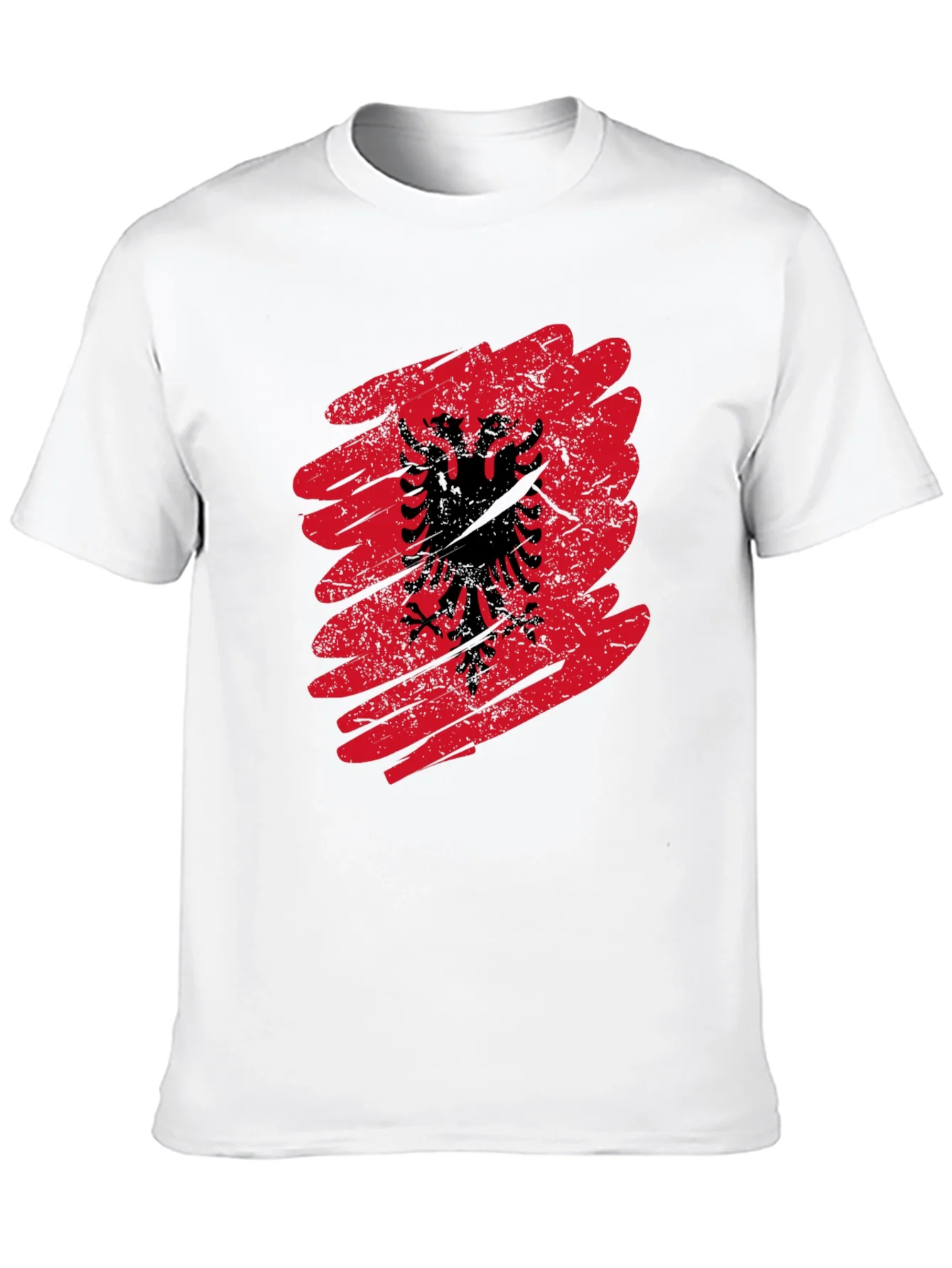 Rebbecca Albania Flag Graphic Tee - Mens Black T-Shirt