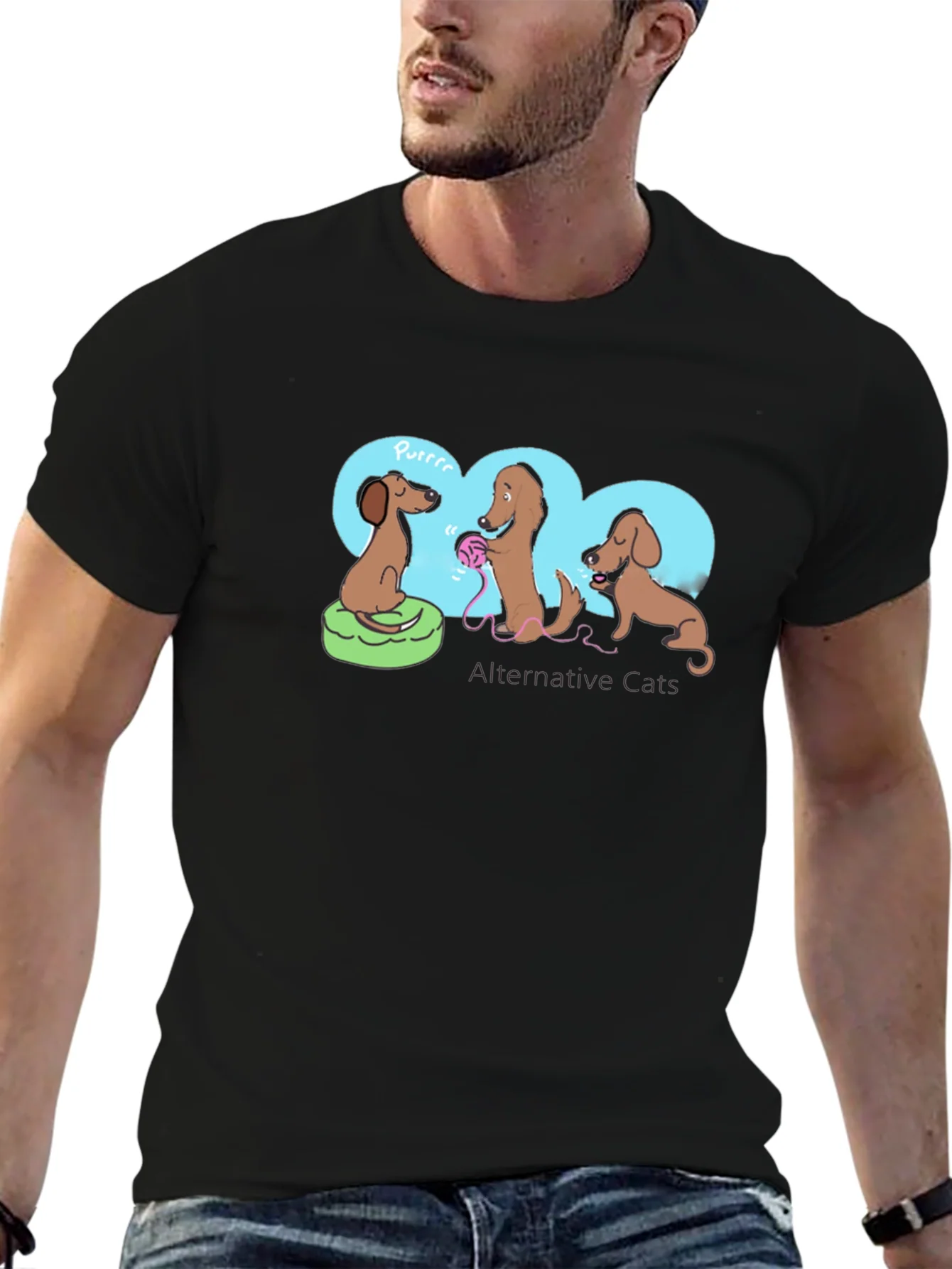 Rebbecca Dachshund Alternative Cats Graphic Tee
