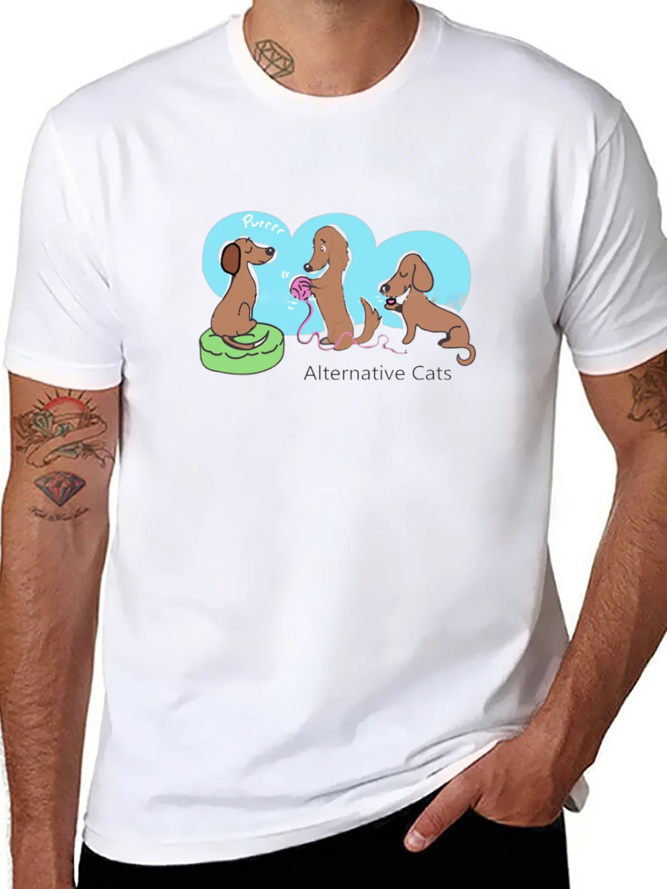 Rebbecca Dachshund Alternative Cats Graphic Tee