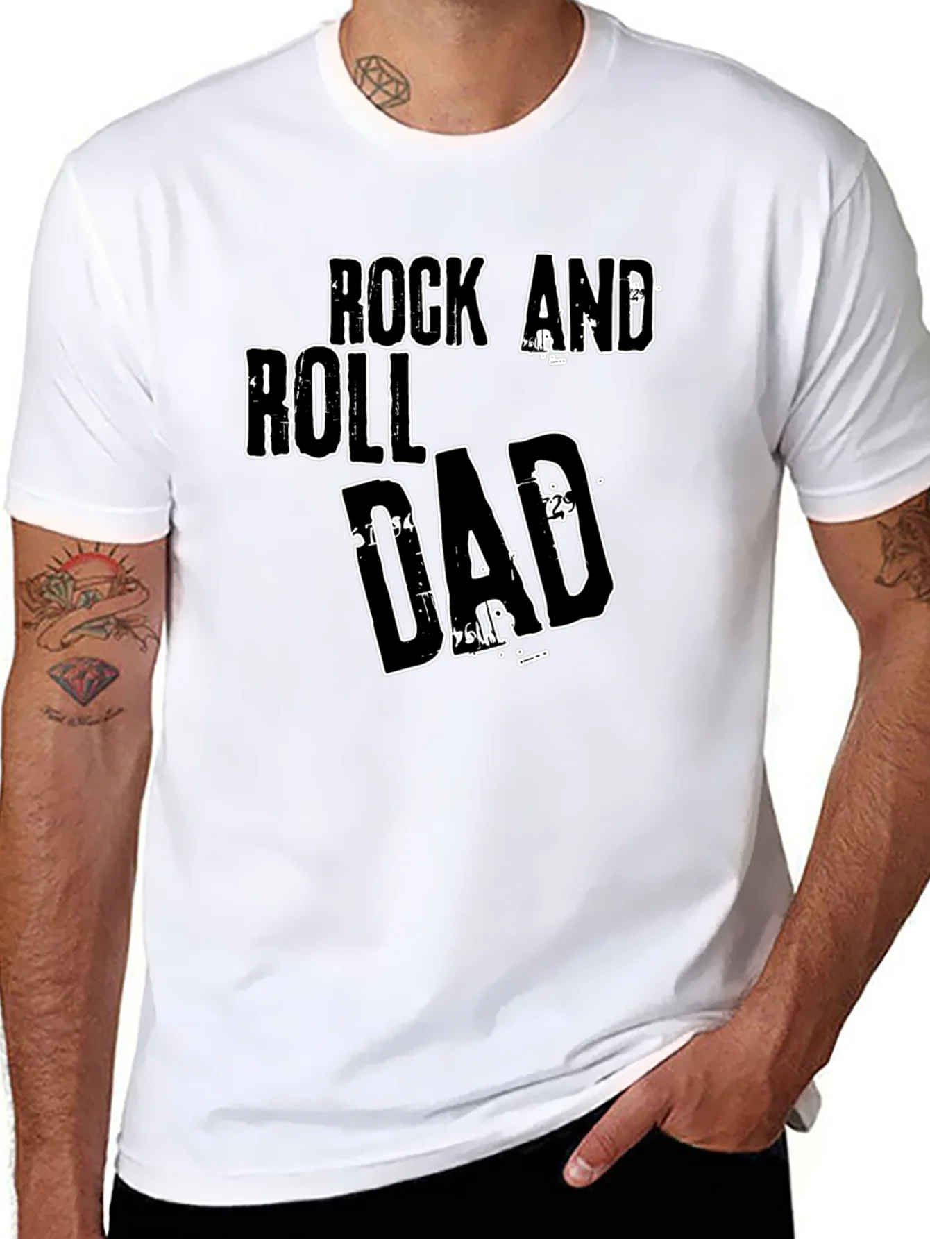 Camiseta Negra Rock and Roll Dad