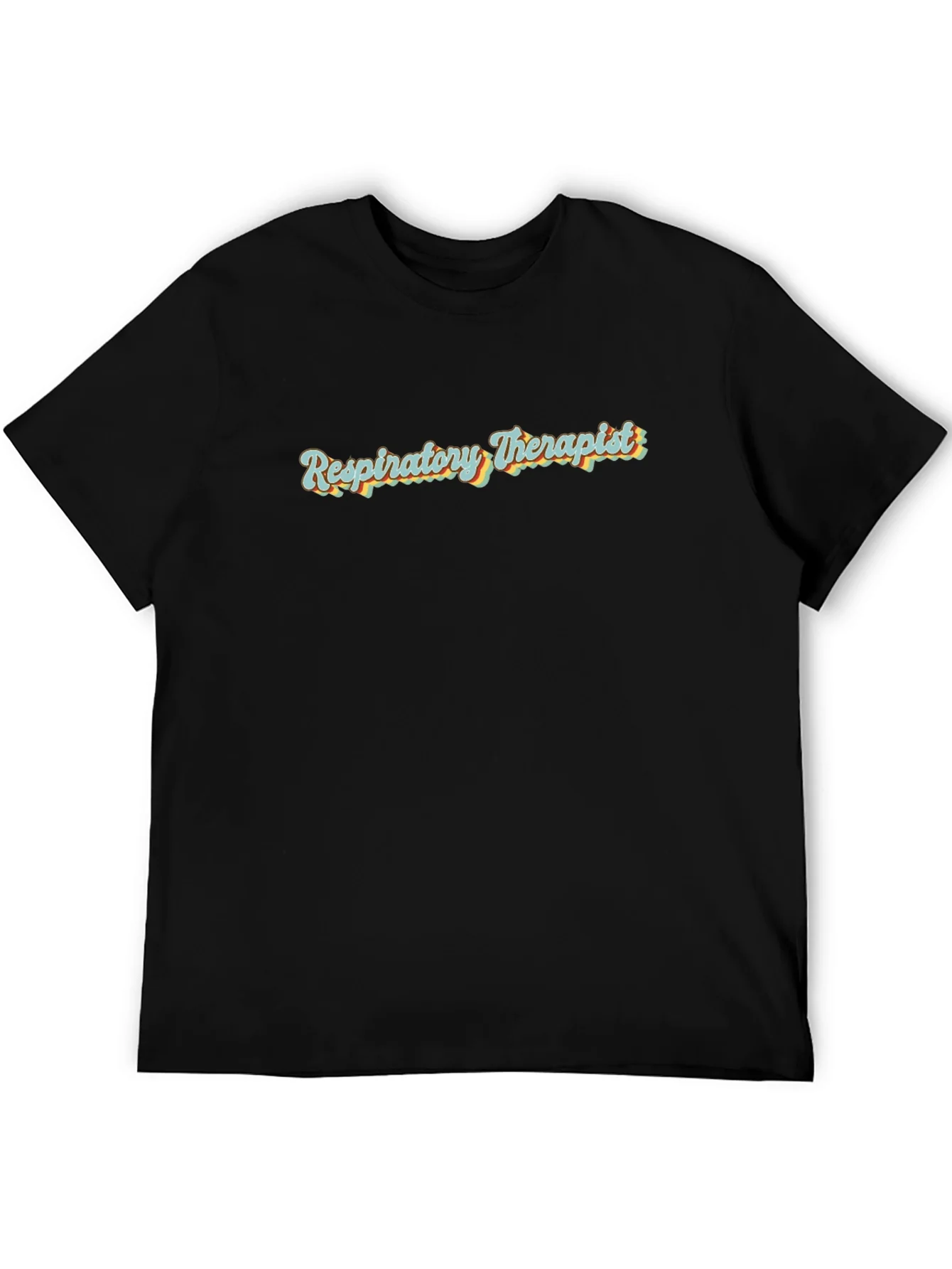 Camiseta Negra Terapeuta Respiratorio Retro