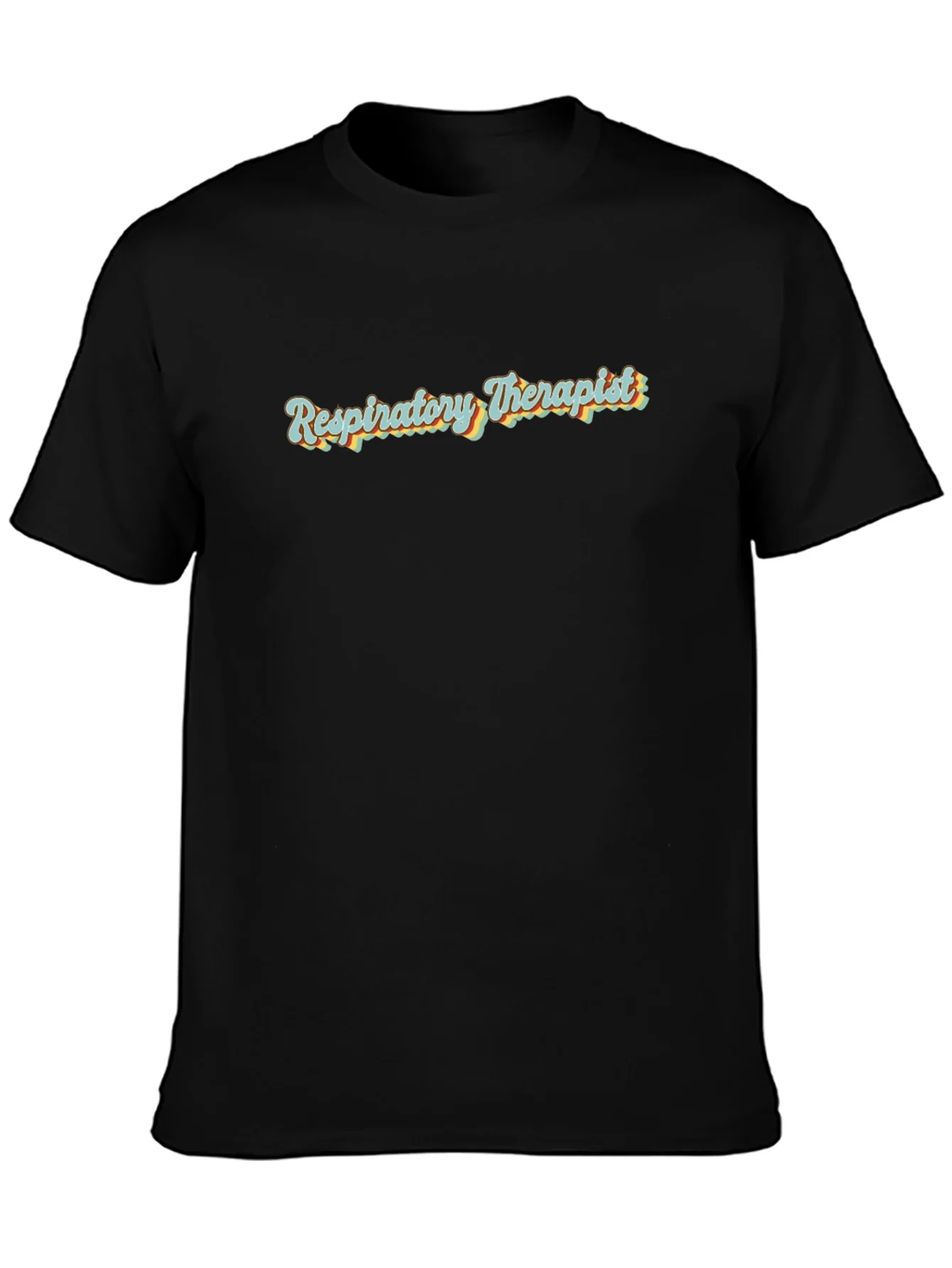 Camiseta Negra Terapeuta Respiratorio Retro