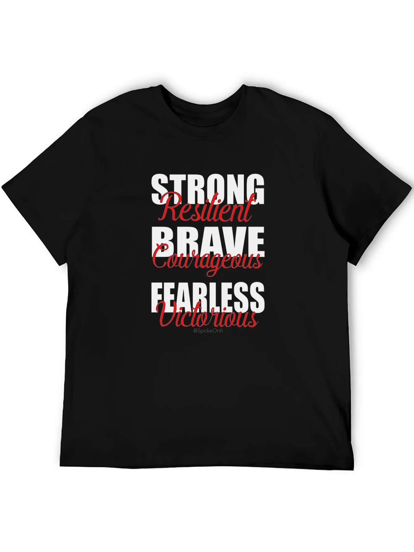 Rebbecca Motivational Words Black T-Shirt
