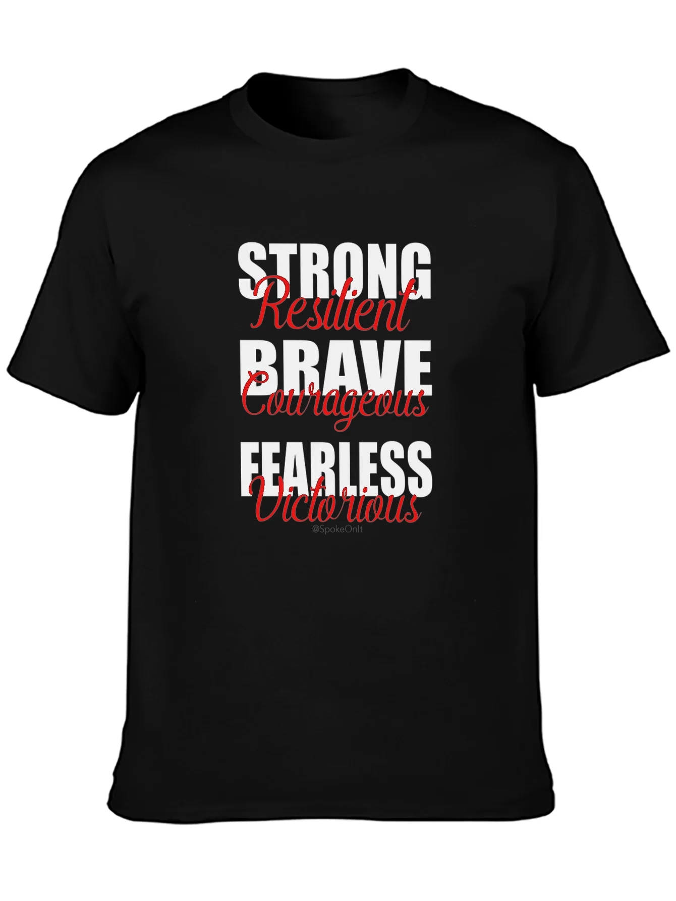 Rebbecca Motivational Words Black T-Shirt