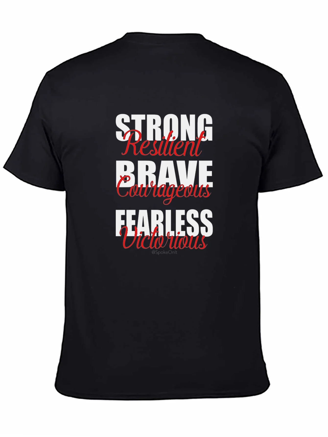 Rebbecca Motivational Words Black T-Shirt
