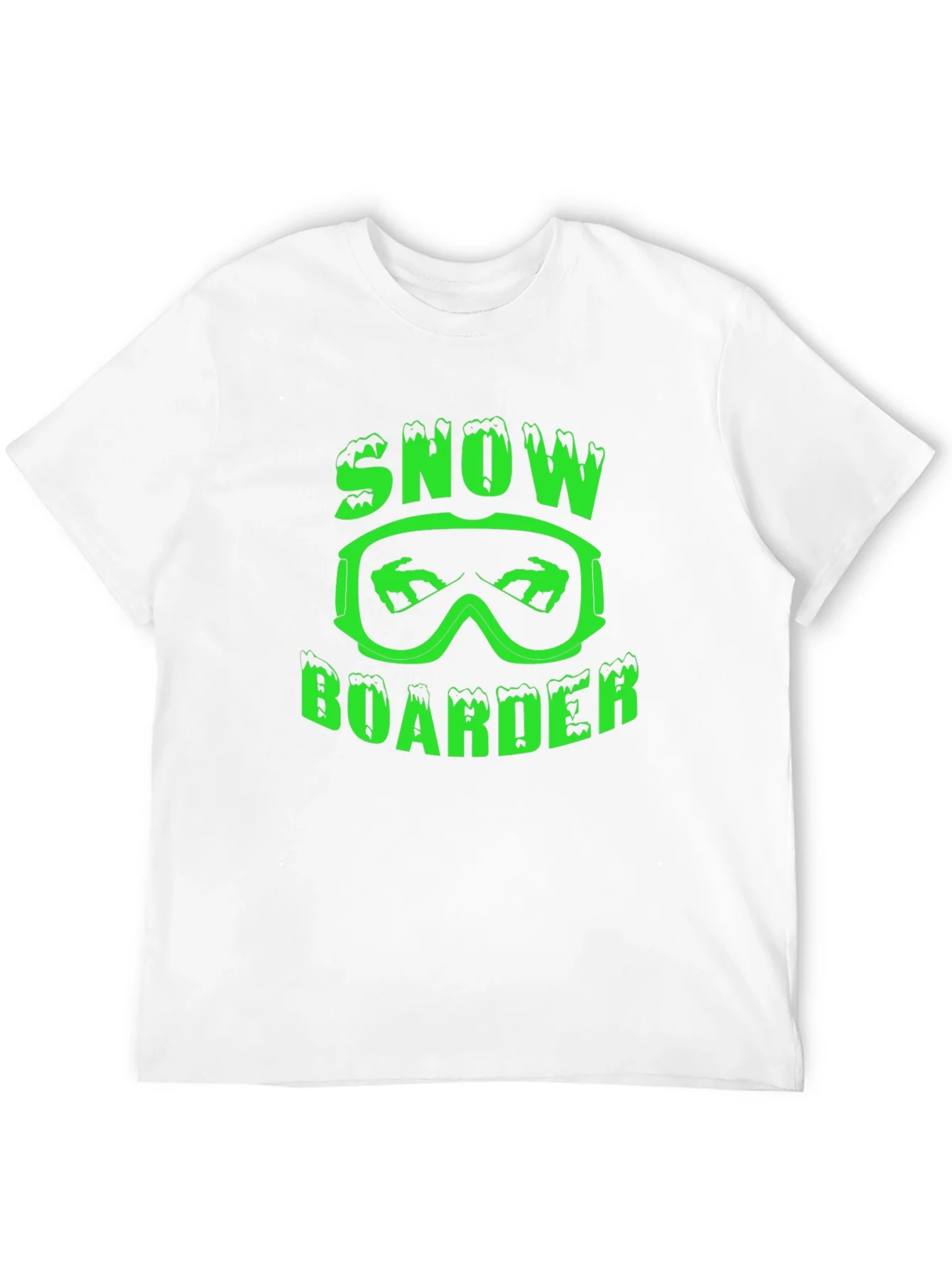Camiseta Negra Snow Boarder Dise?o Gr¨¢fico ¨²nico