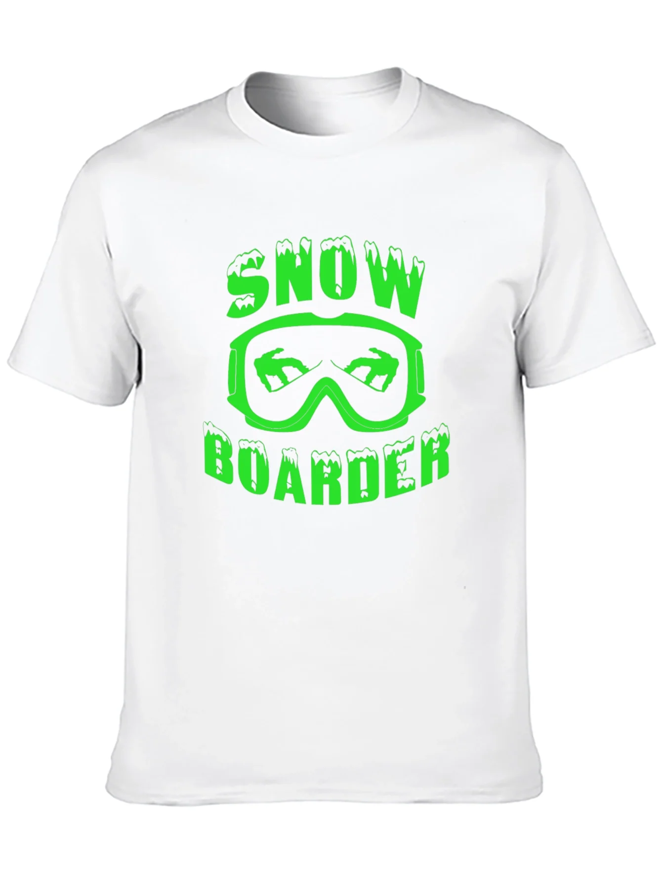 Camiseta Negra Snow Boarder Dise?o Gr¨¢fico ¨²nico