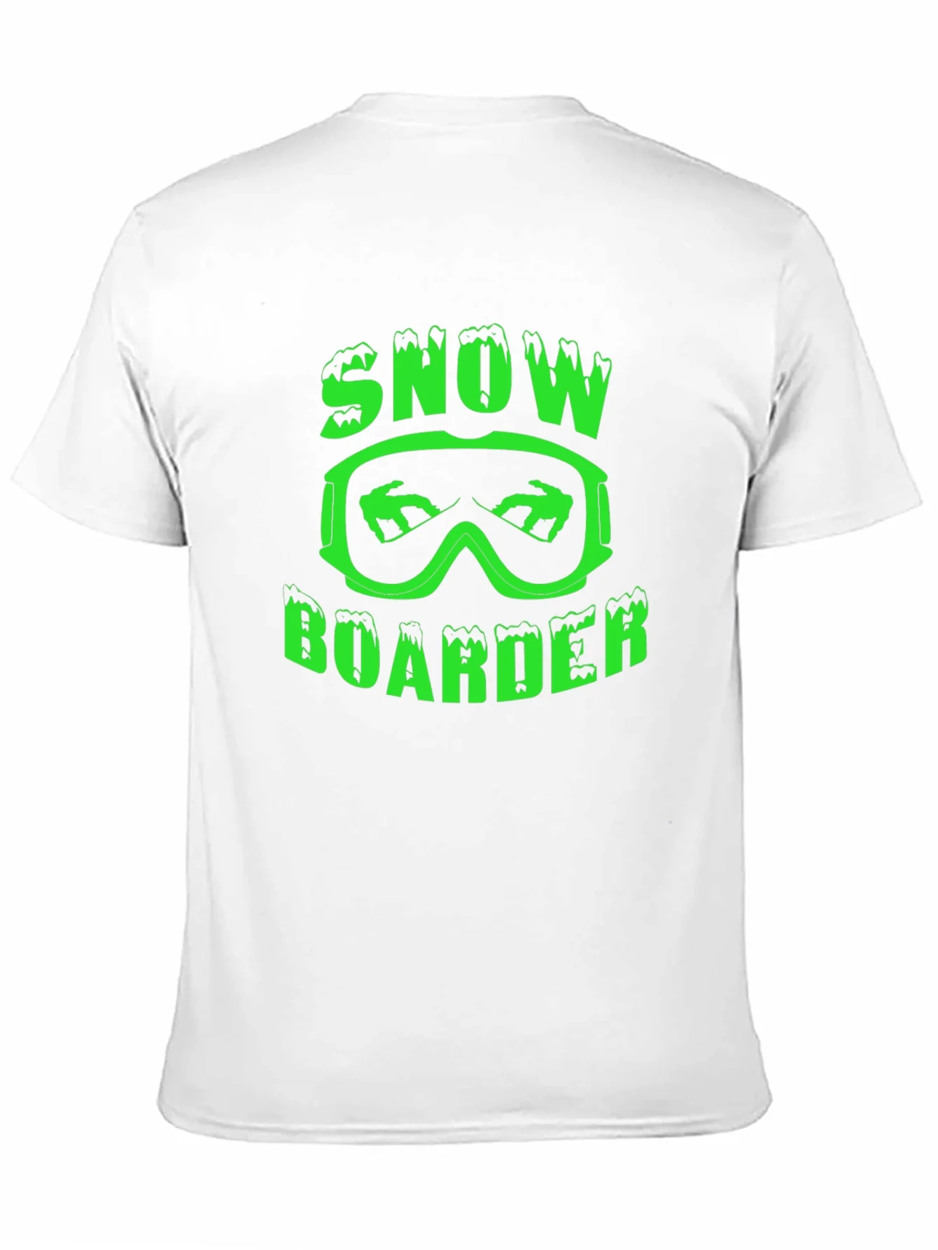 Camiseta Negra Snow Boarder Dise?o Gr¨¢fico ¨²nico