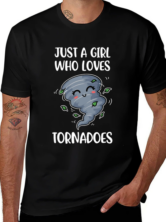 Rebbecca Cute Tornado Graphic Tee - Just A Girl Who Loves Tornadoes