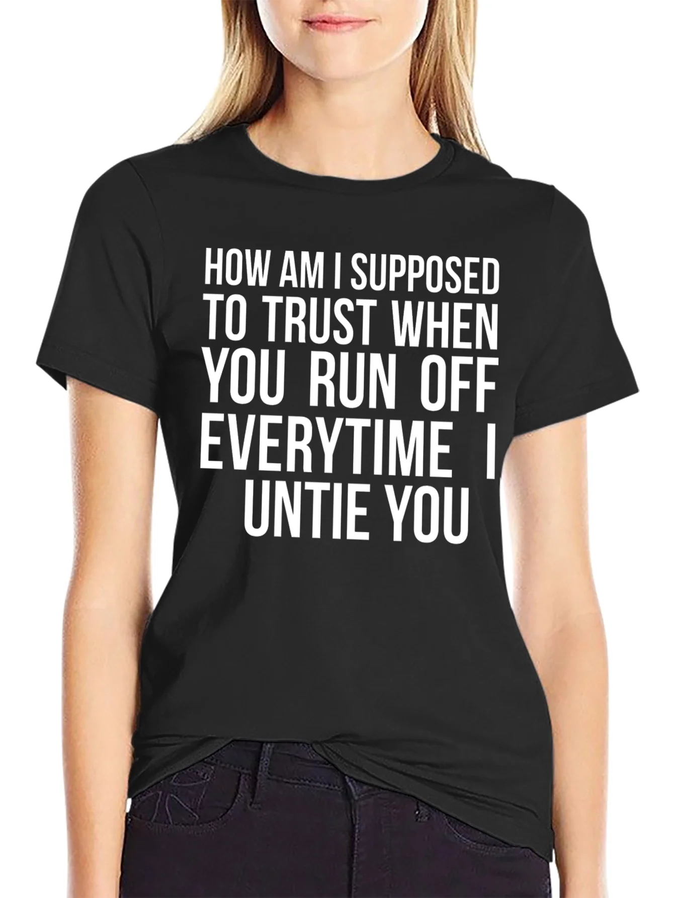 Camiseta Negra con Mensaje Divertido