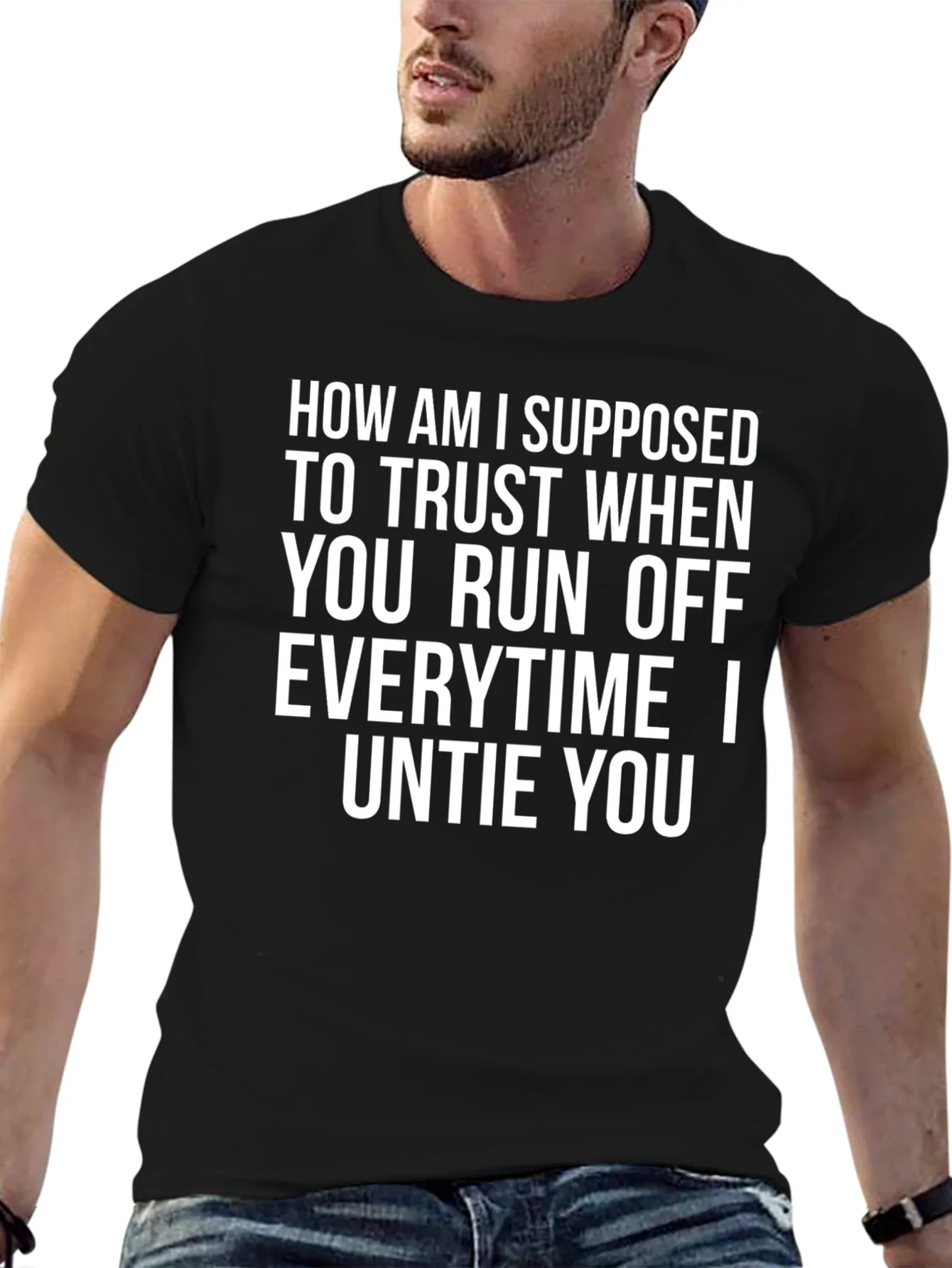 Camiseta Negra con Mensaje Divertido