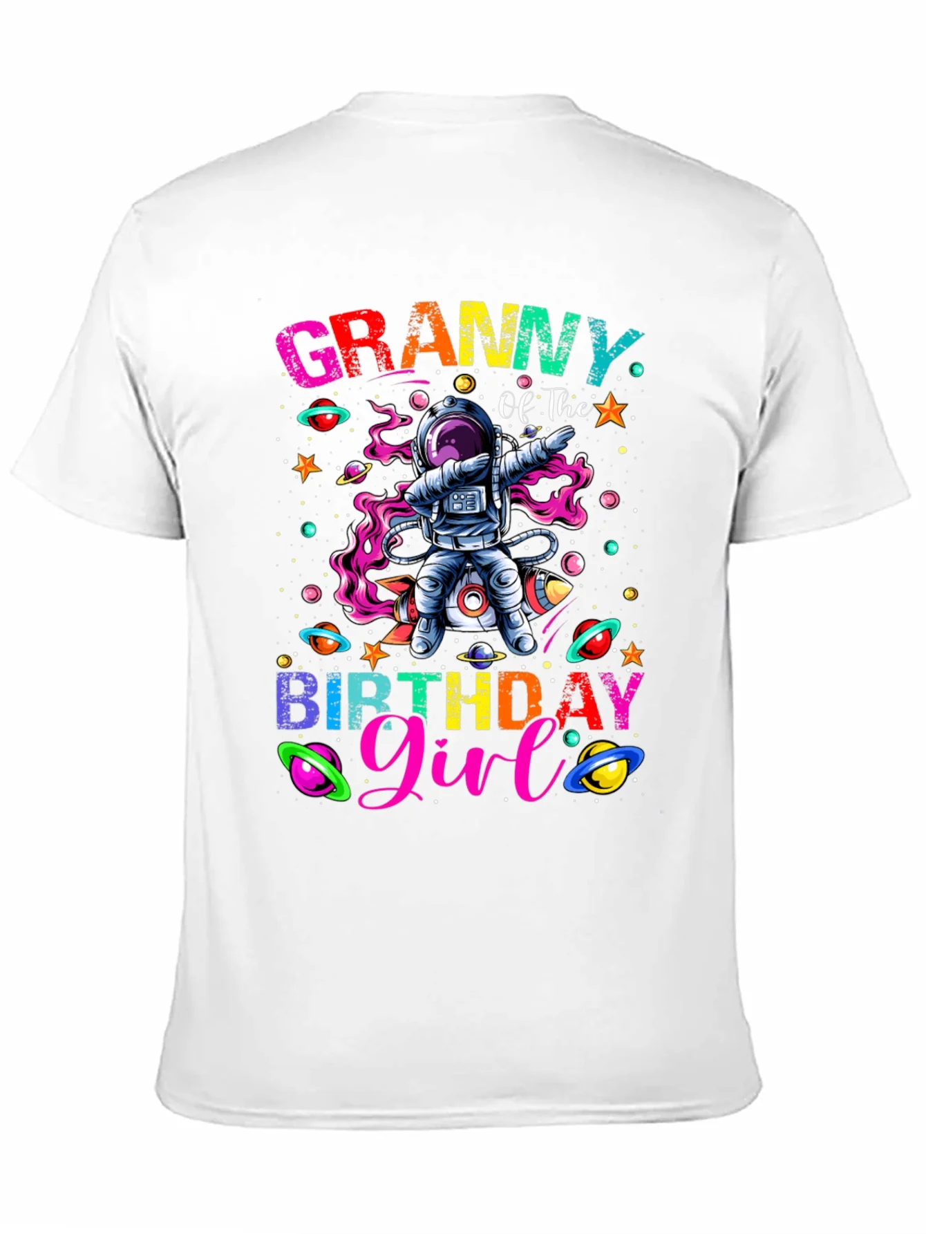 Rebbecca Granny Birthday Girl Space Astronaut T-Shirt