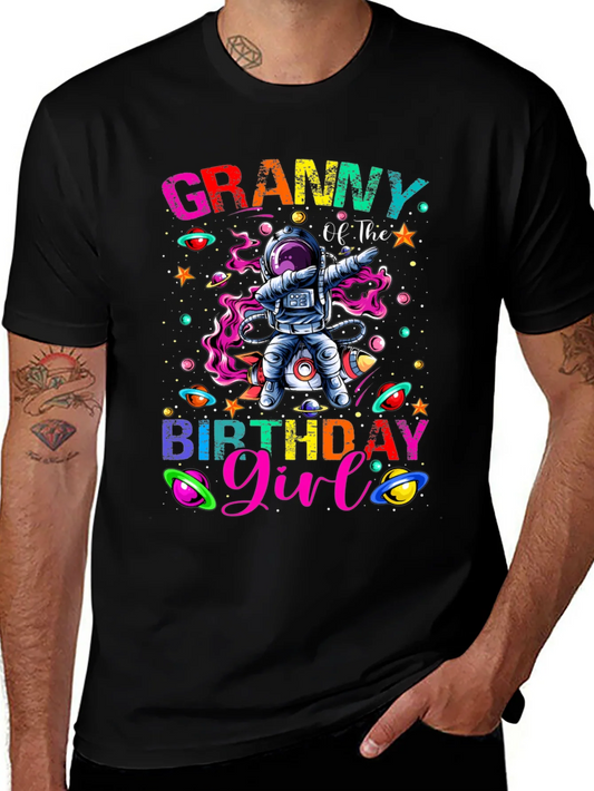 Rebbecca Granny Birthday Girl Space Astronaut T-Shirt