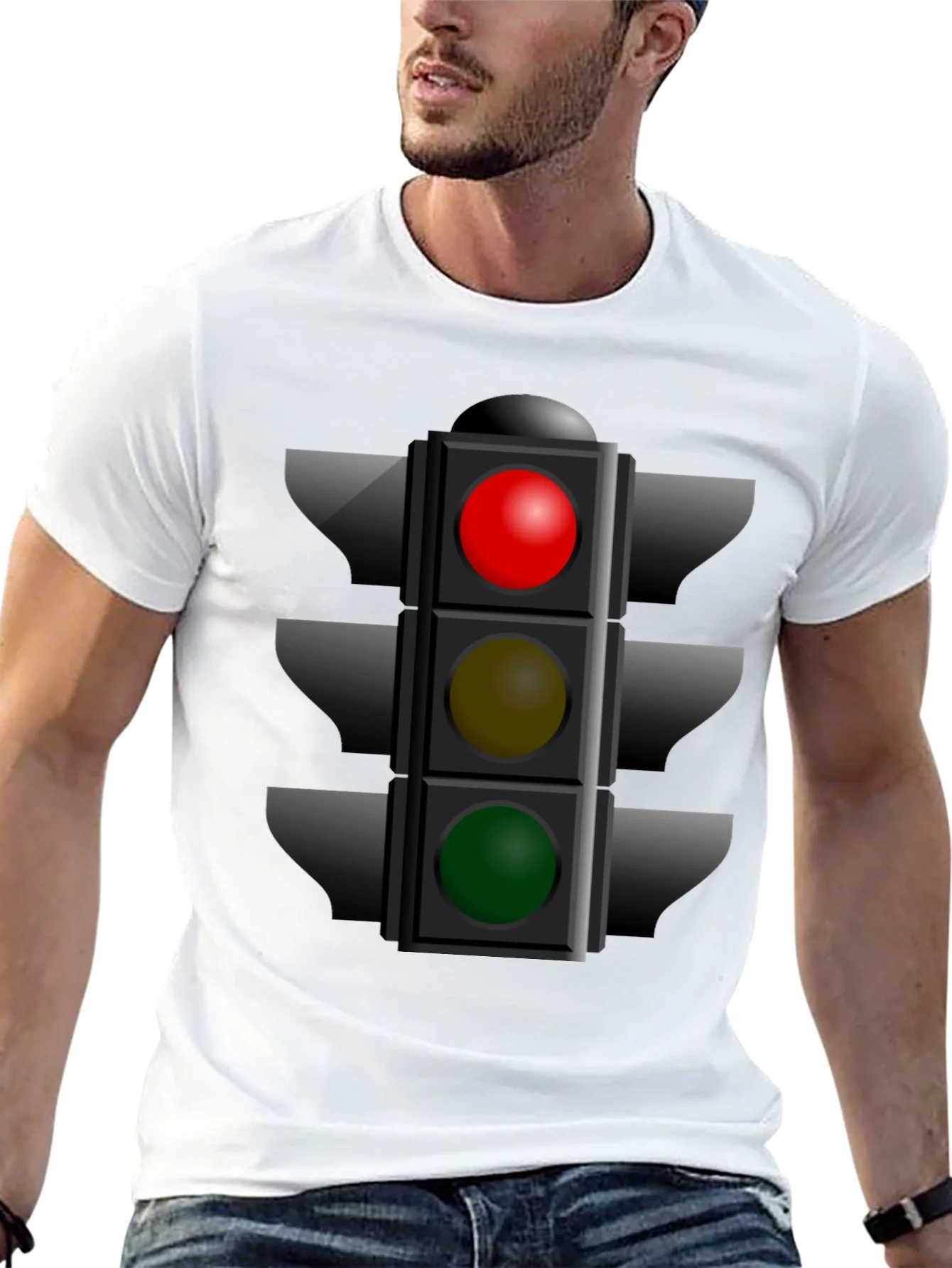Rebbecca Traffic Light Graphic Tee - Novelty Stoplight Shirt