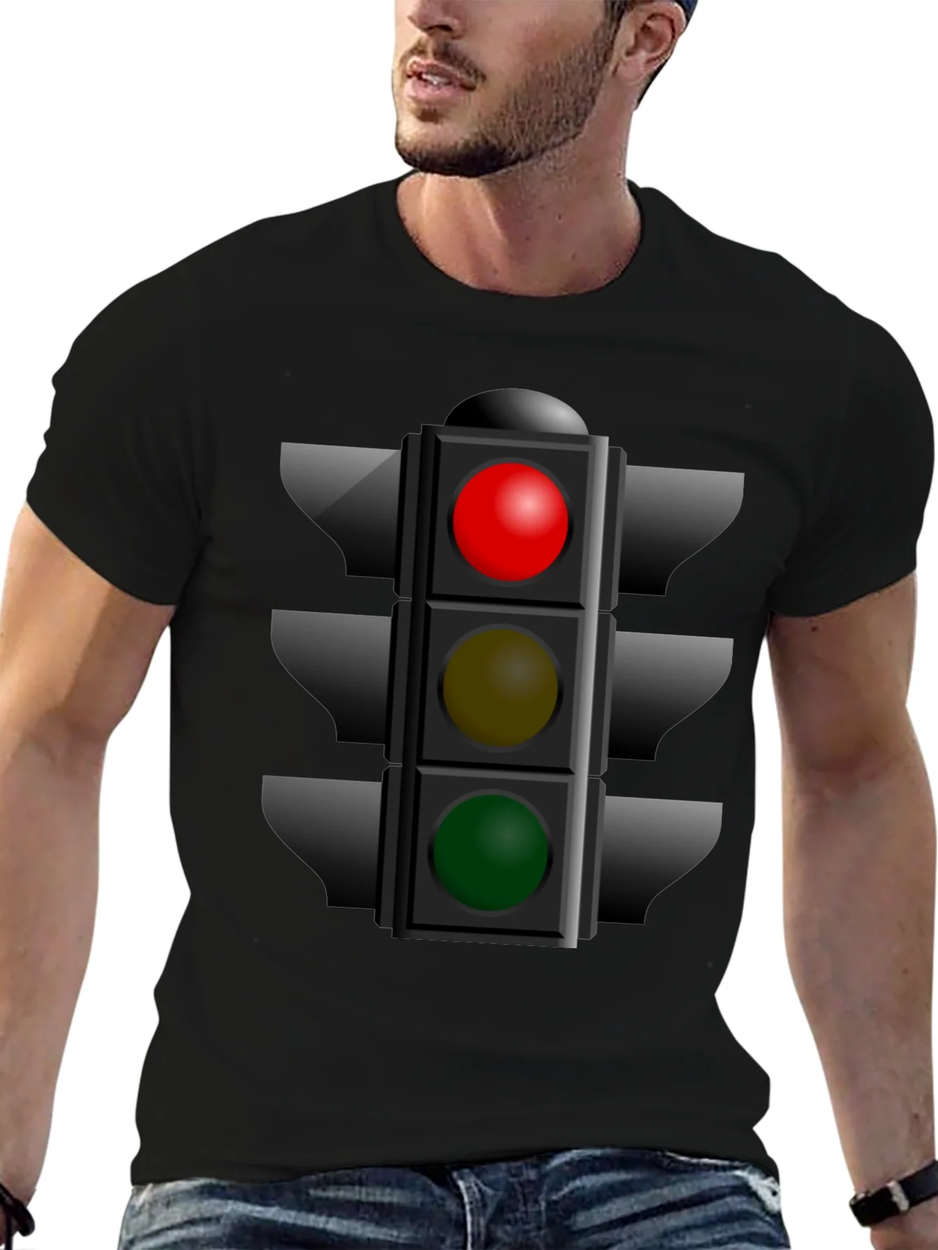 Rebbecca Traffic Light Graphic Tee - Novelty Stoplight Shirt