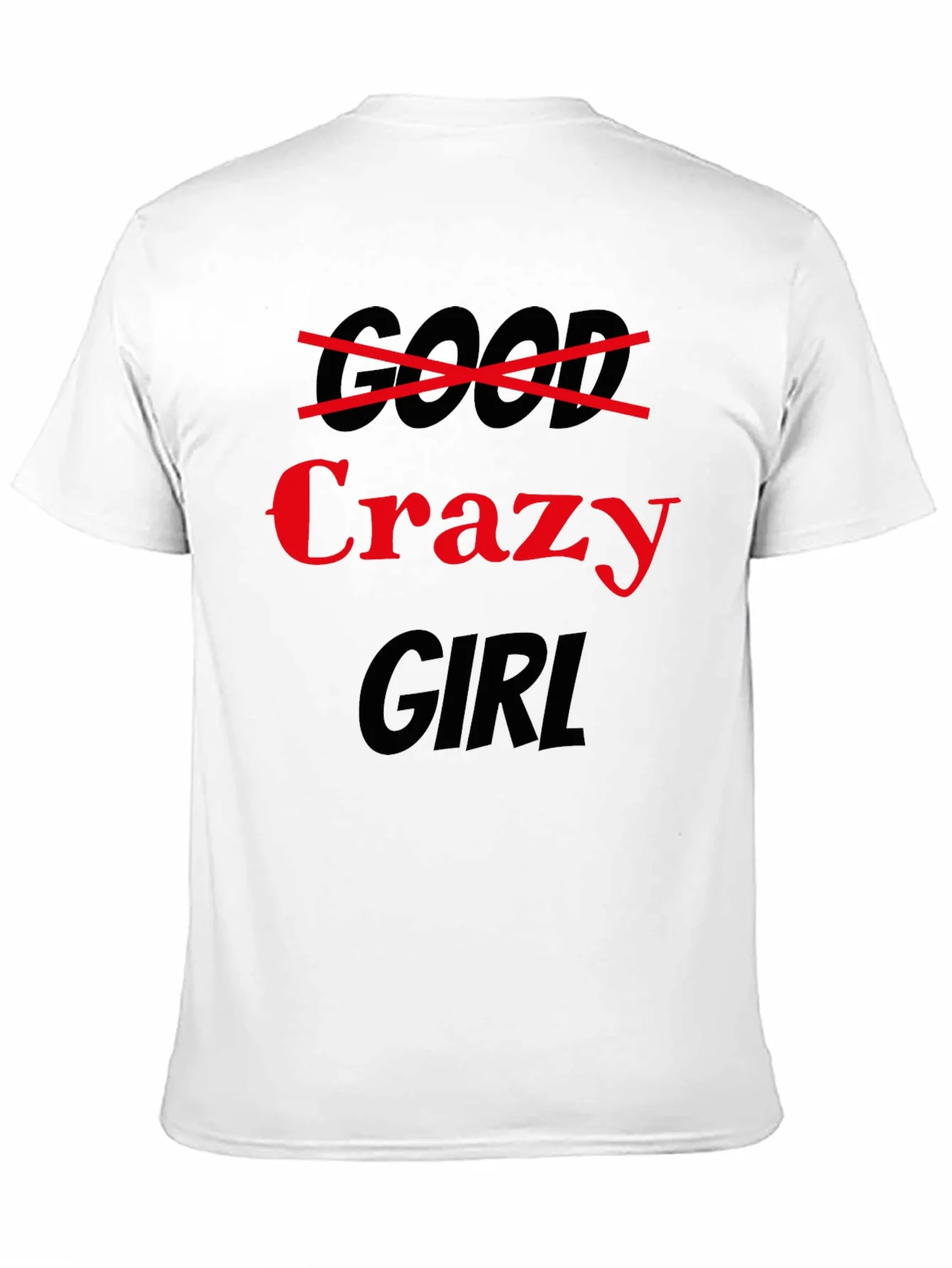 Camiseta Negra: Chica Loca (Crazy Girl)