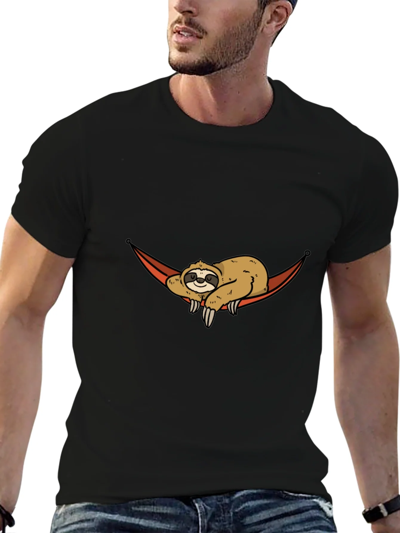 Rebbecca Sloth Hammock Graphic Tee - Relaxed Style