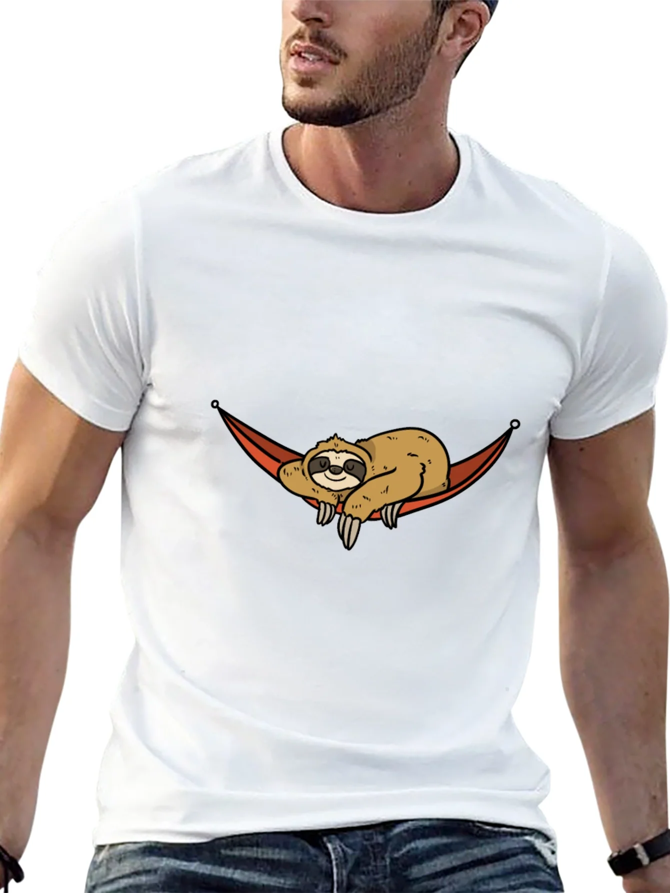 Rebbecca Sloth Hammock Graphic Tee - Relaxed Style