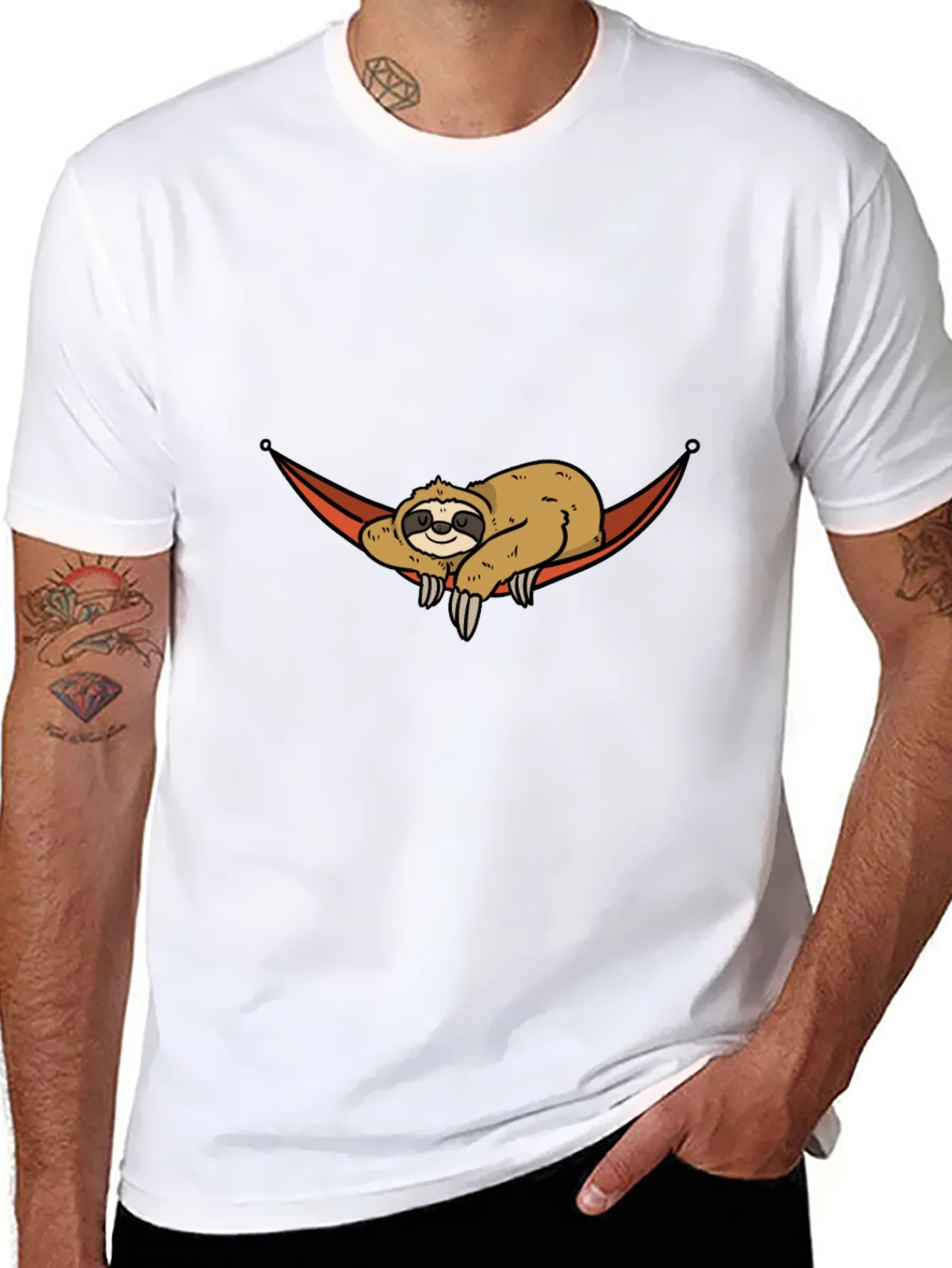 Rebbecca Sloth Hammock Graphic Tee - Relaxed Style