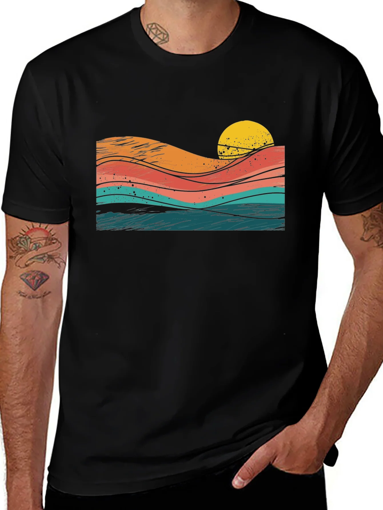 Rebbecca Sunset Waves Graphic Tee