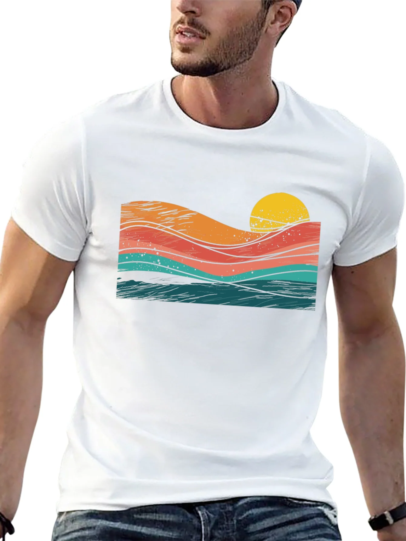 Rebbecca Sunset Waves Graphic Tee