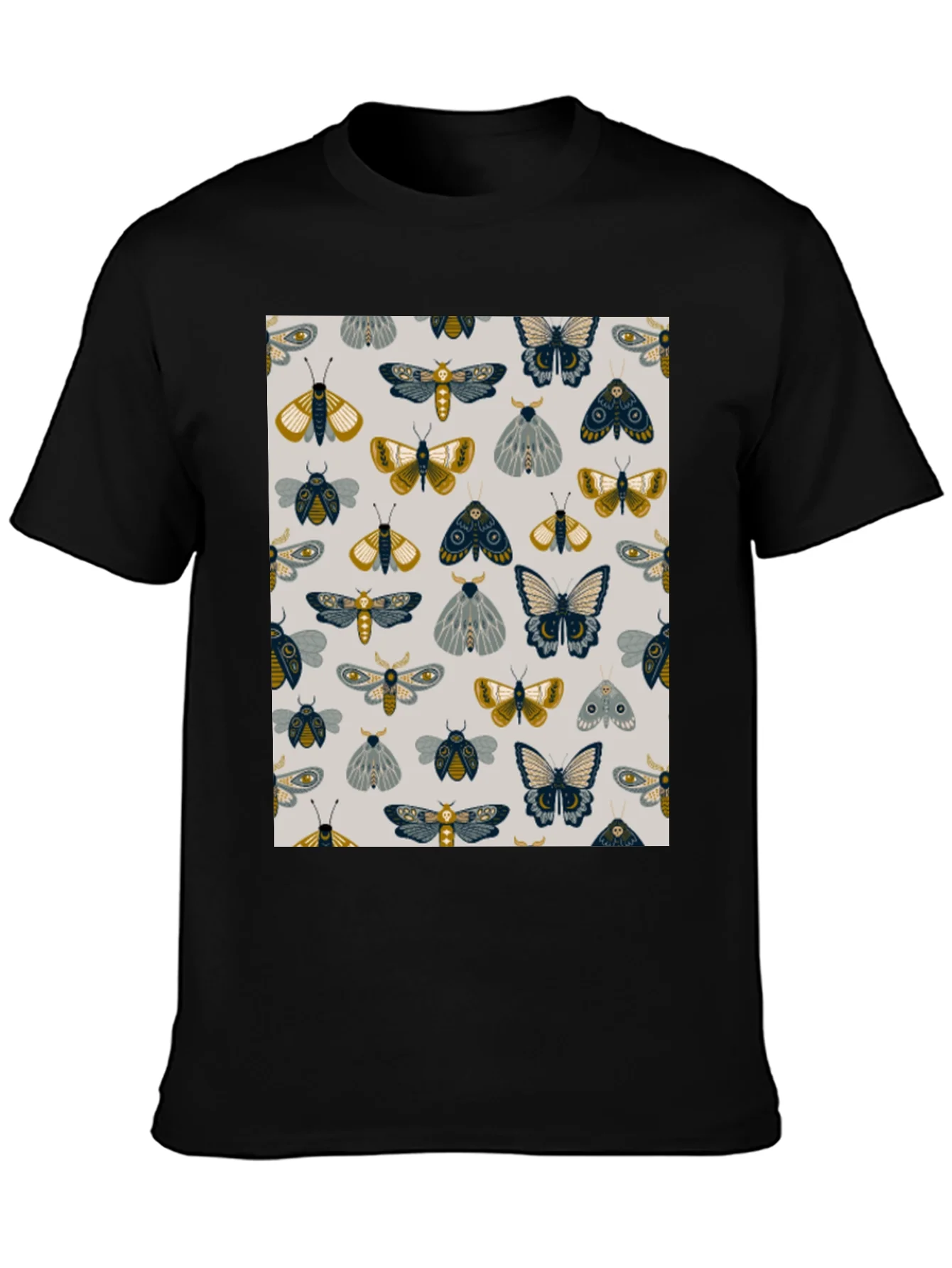 Rebbecca Moth & Butterfly Print Black Tee