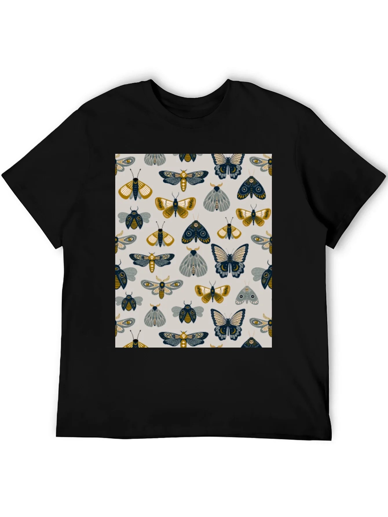 Rebbecca Moth & Butterfly Print Black Tee