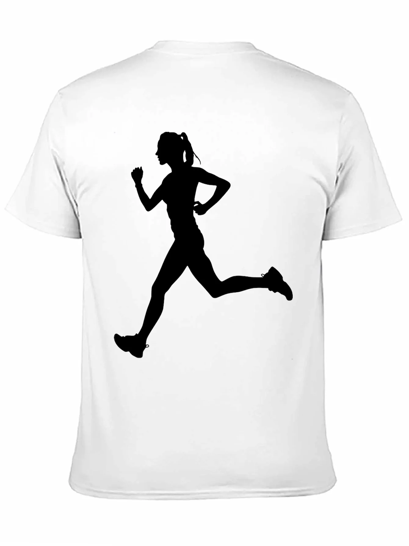 Rebbecca Runner Silhouette Graphic Tee - Black Cotton Blend