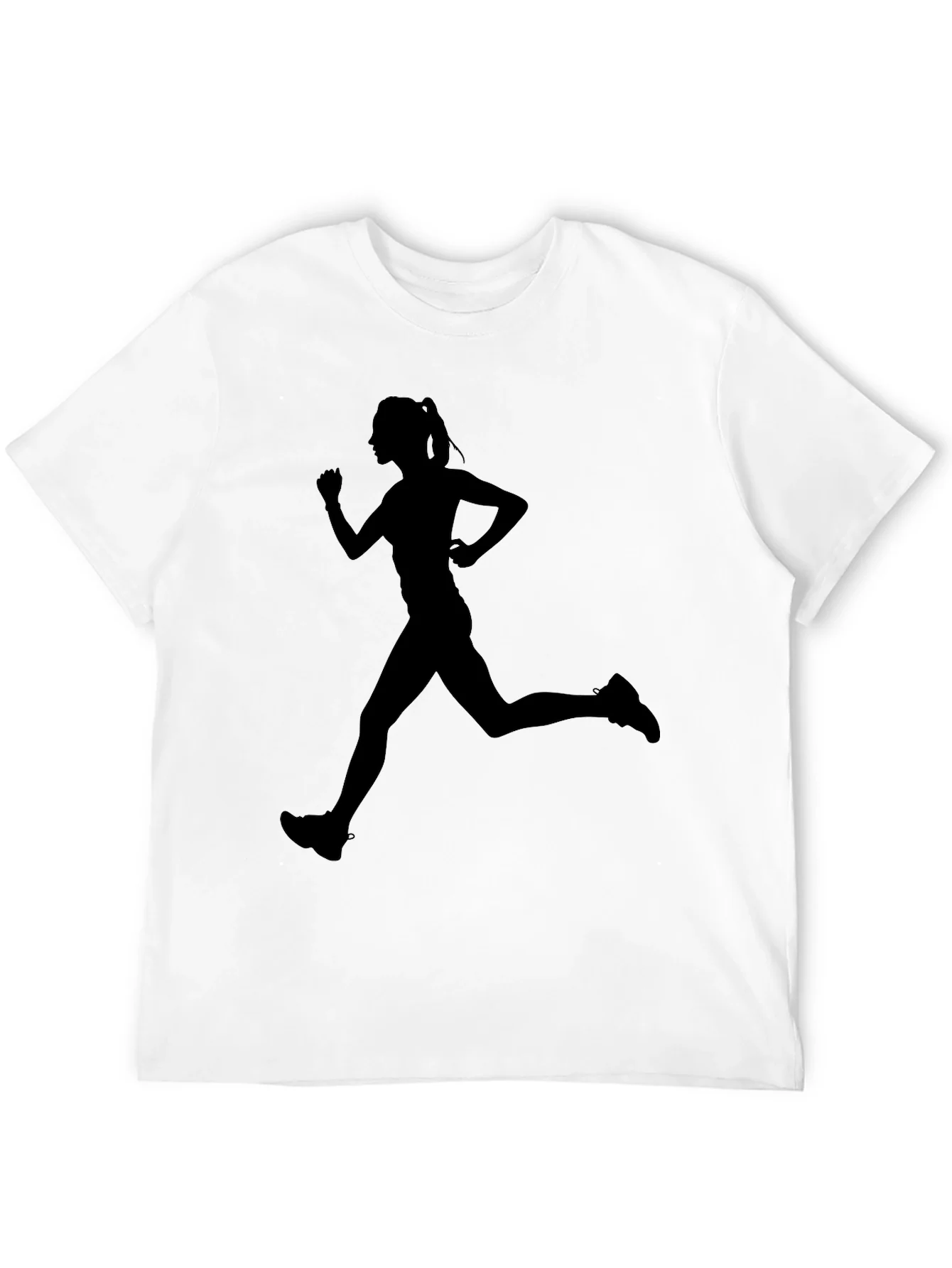 Rebbecca Runner Silhouette Graphic Tee - Black Cotton Blend