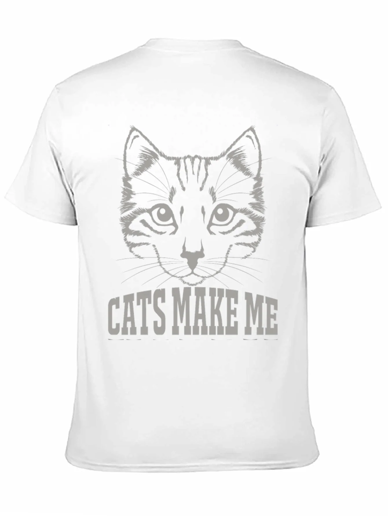 Camiseta Negra Cats Make Me Dise?o Gato