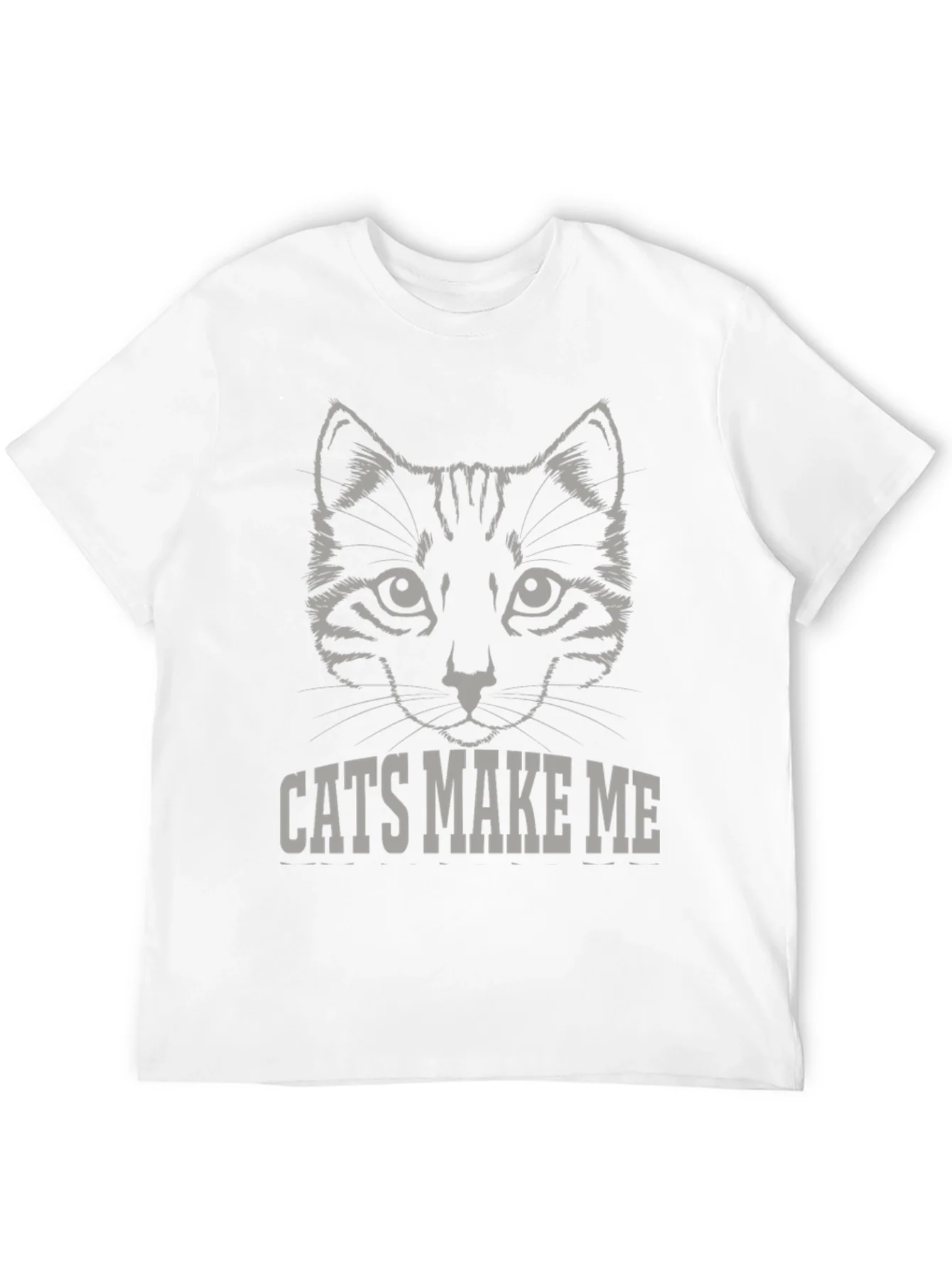 Camiseta Negra Cats Make Me Dise?o Gato