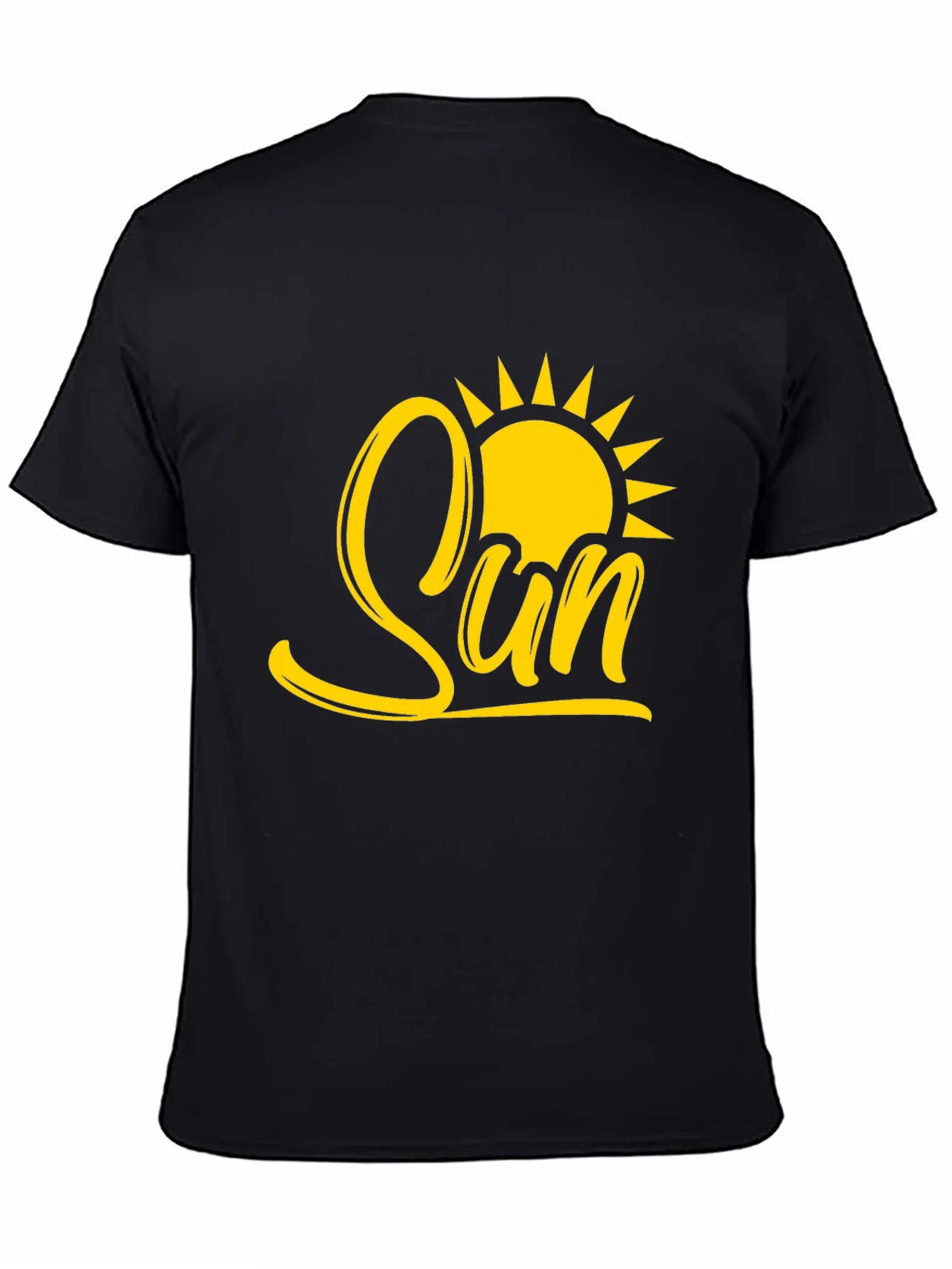 Rebbecca Sun Graphic Tee - Stylish Black Cotton T-Shirt