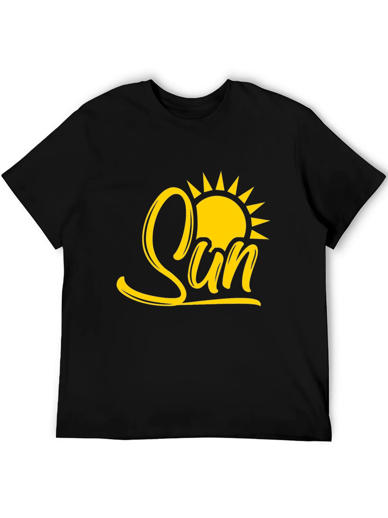 Rebbecca Sun Graphic Tee - Stylish Black Cotton T-Shirt